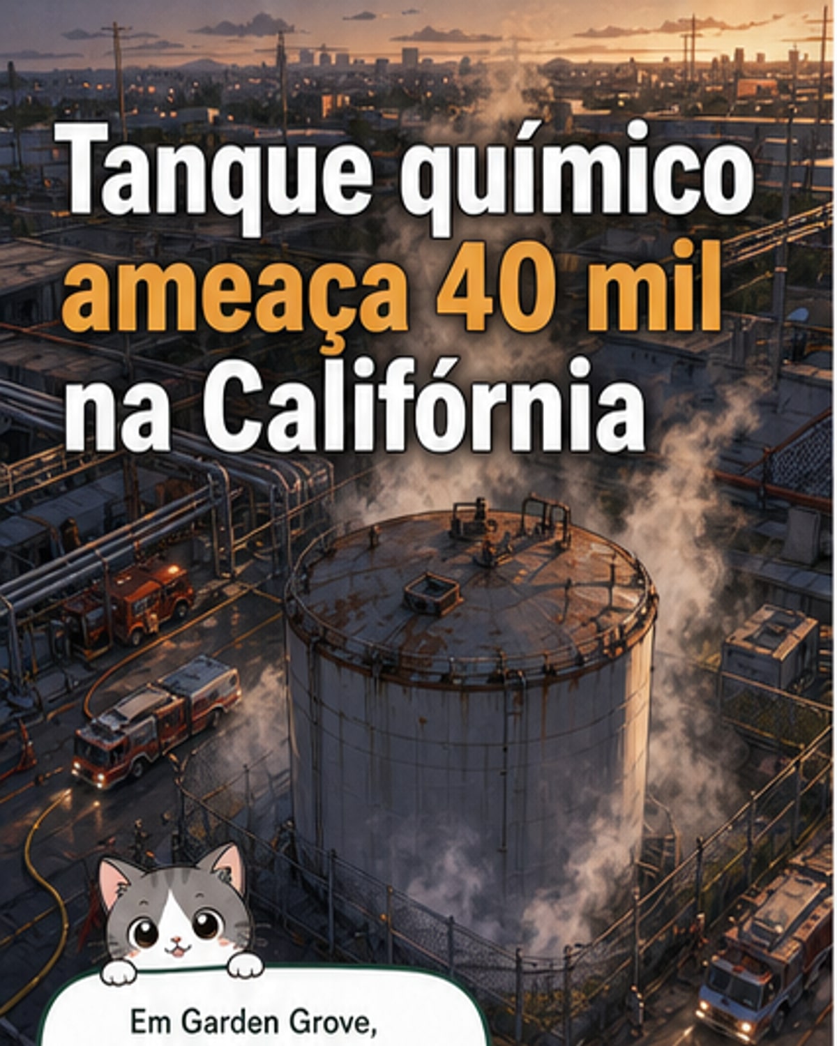Vazamento químico ameaça 40 mil na Califórnia
