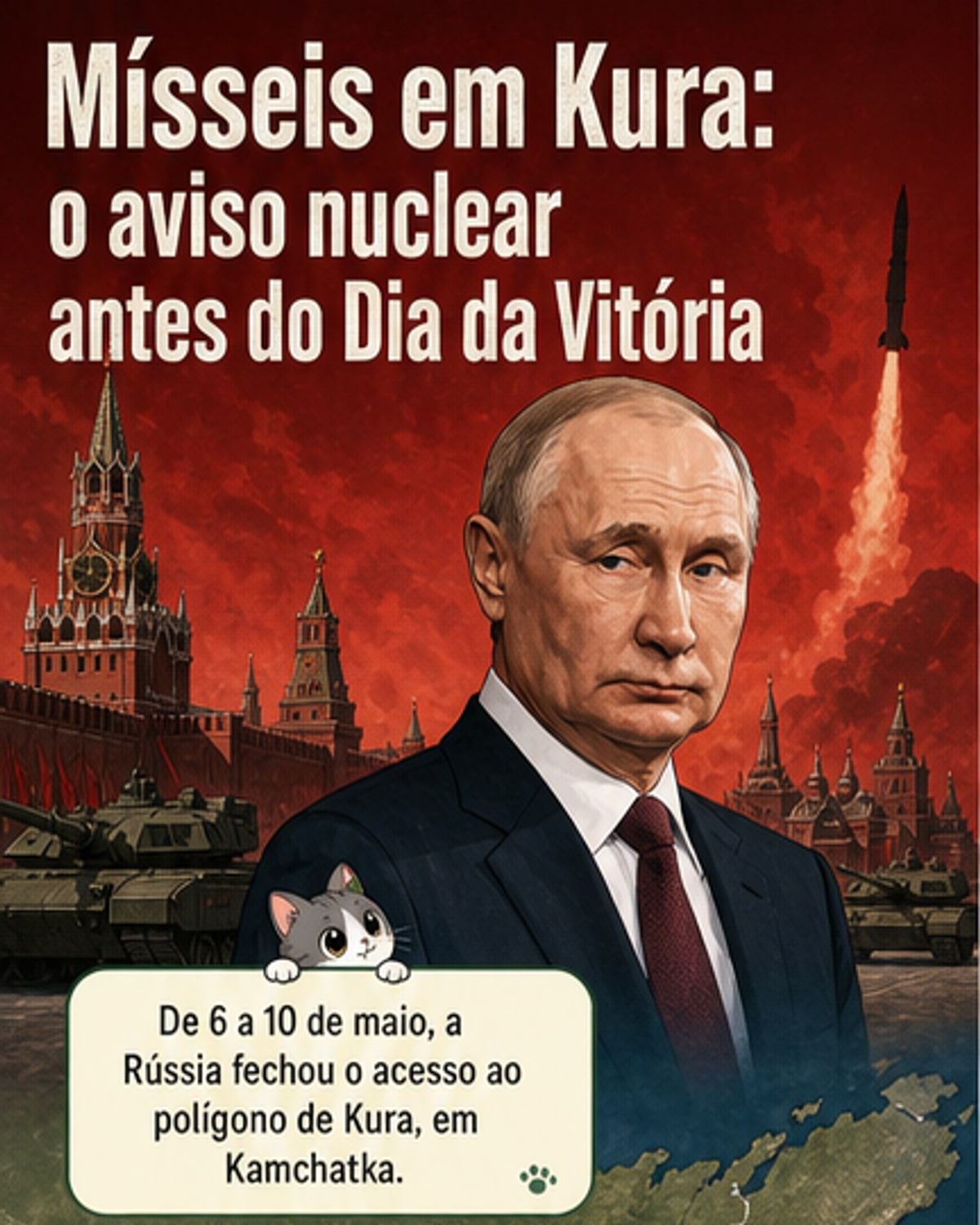 Rússia testa mísseis nucleares antes do 9 de maio
