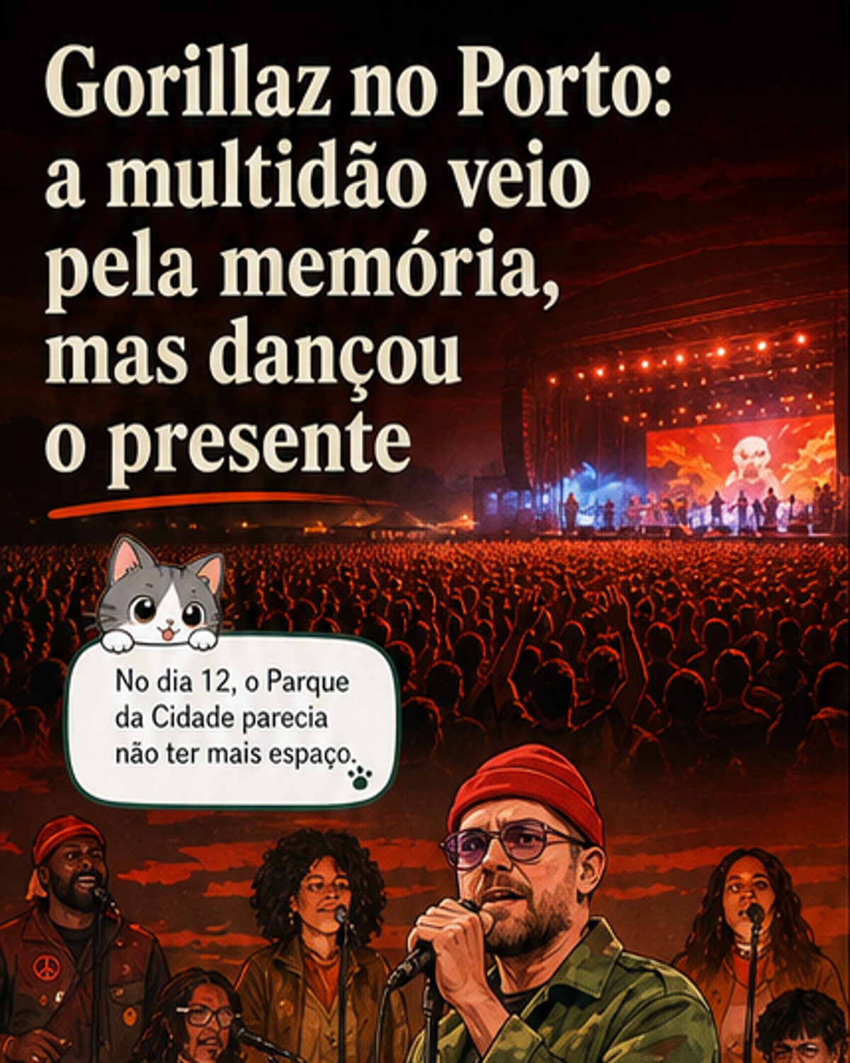 Gorillaz voltaram com tudo ao Porto