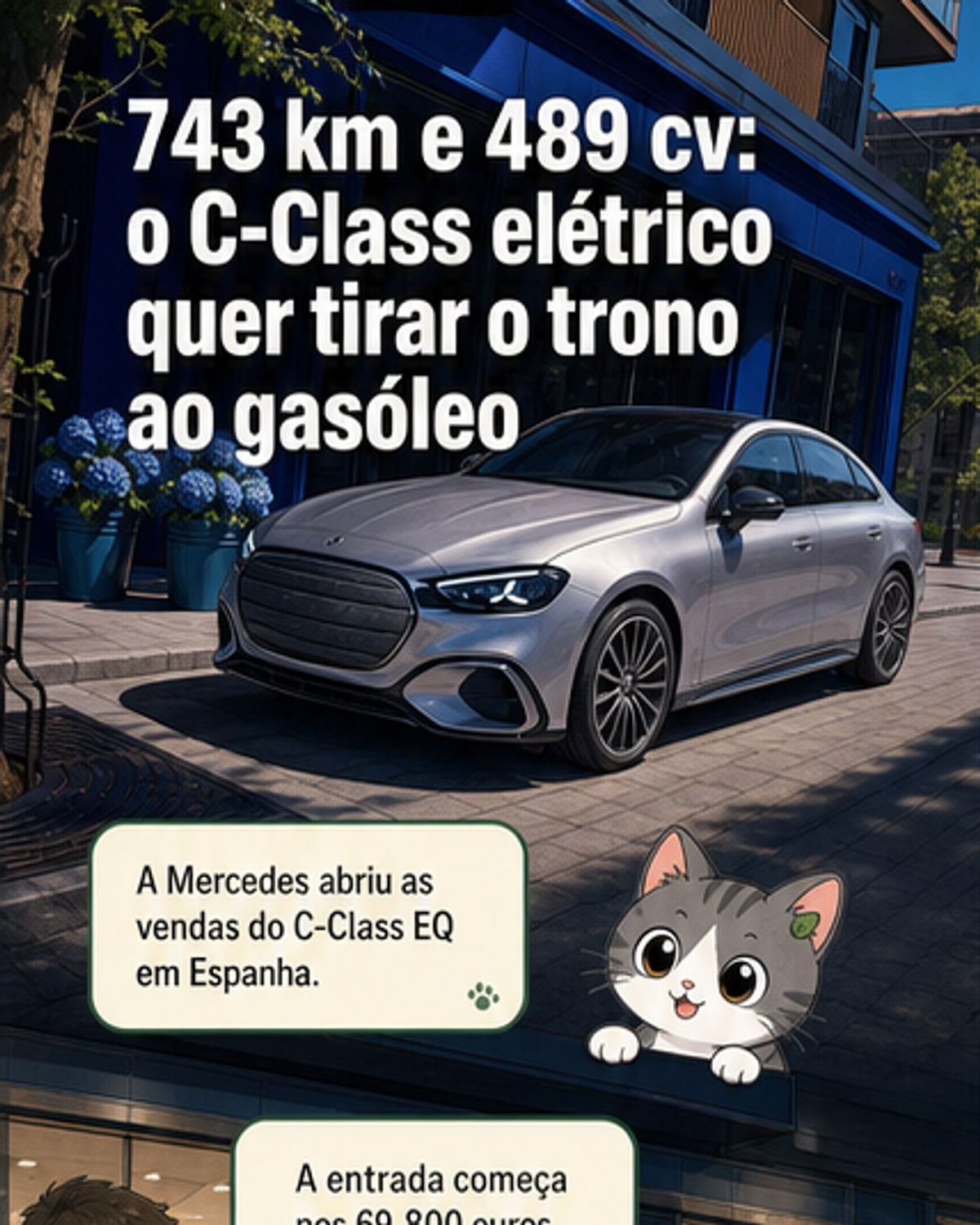 Mercedes lança sedã elétrico com 743 km de autonomia