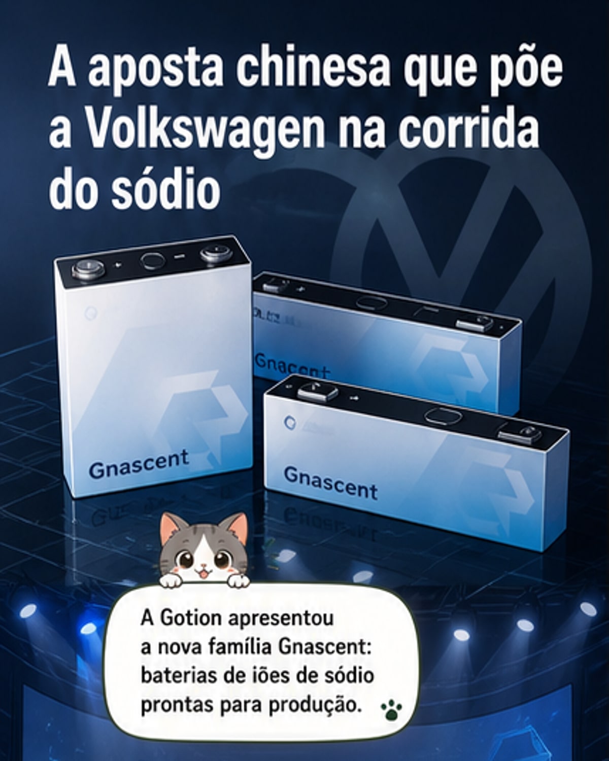 Volkswagen entra na corrida das baterias de sódio