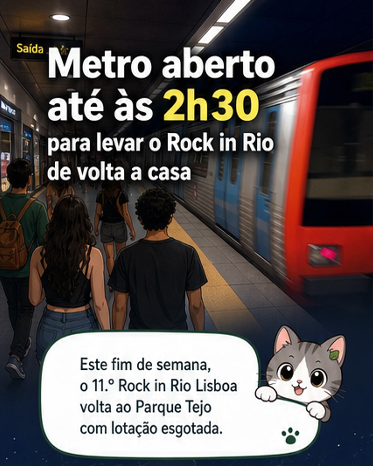 Rock in Rio com transporte prolongado