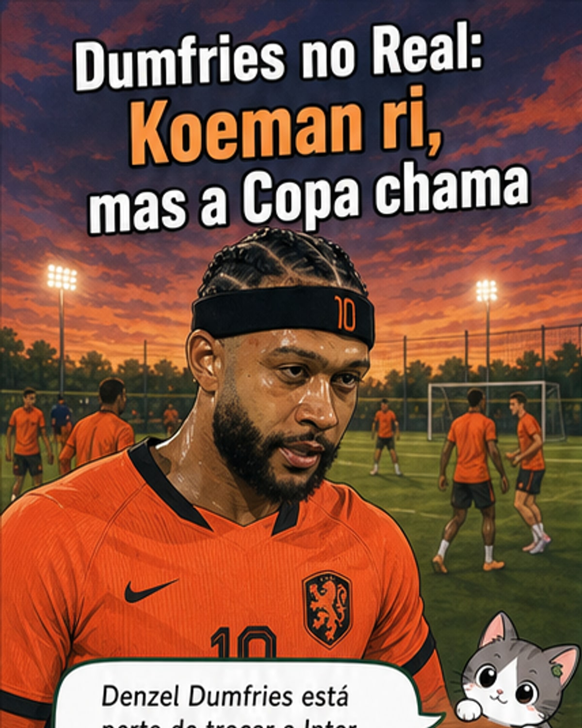 Koeman brinca sobre Dumfries no Real: 'Preferia o Barcelona'