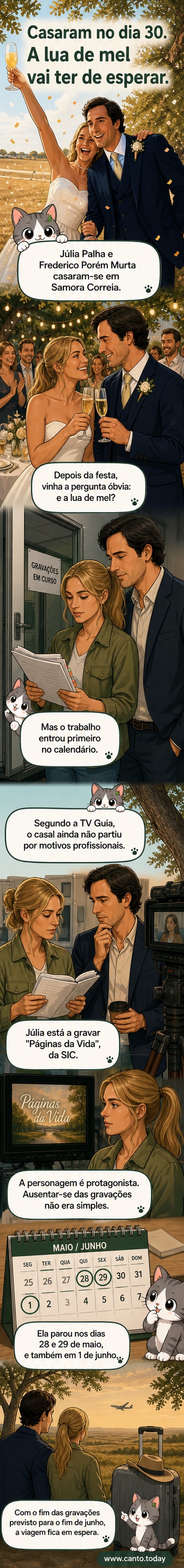 Júlia Palha e Frederico Porém Murta em dia de casamento, sorrindo durante cerimônia em Samora Correia, com decoração rústica e convidados emocionados.