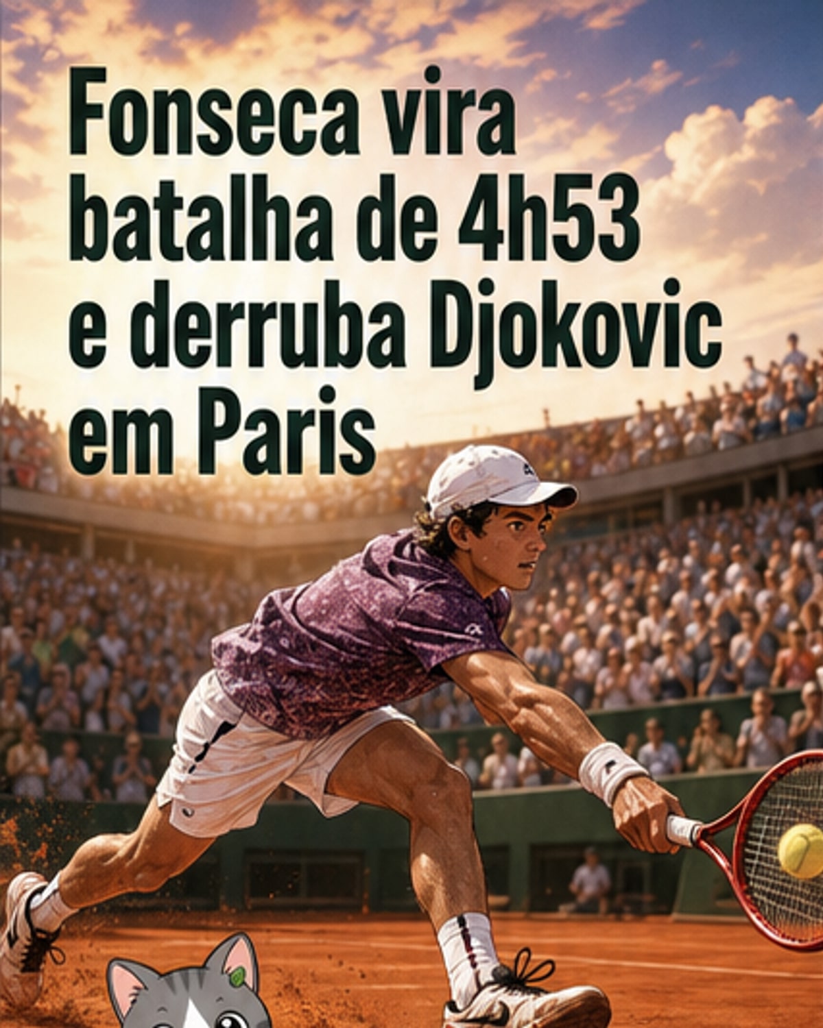 João Fonseca elimina Djokovic em Roland Garros