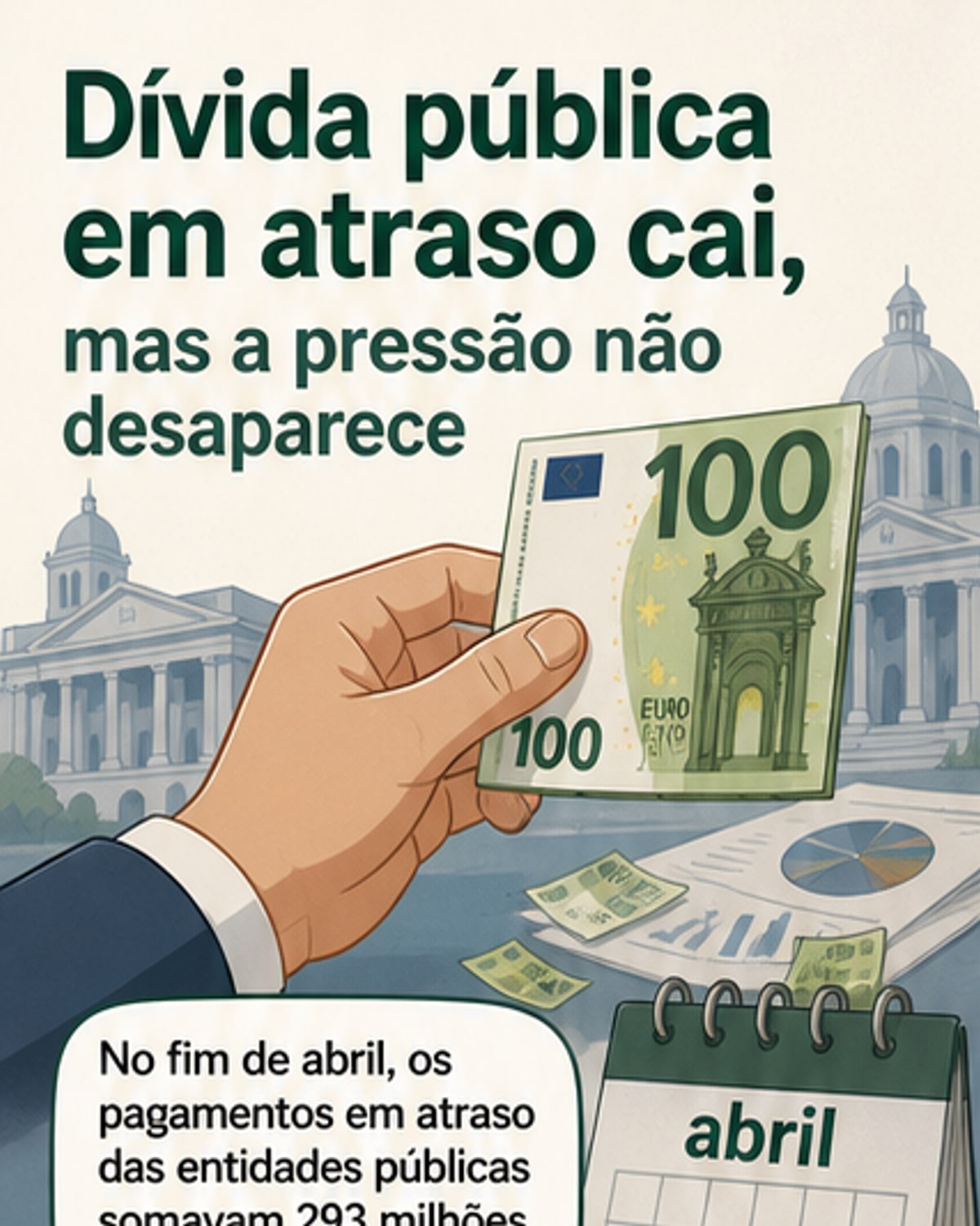 Dívida pública em atraso cai 210M€