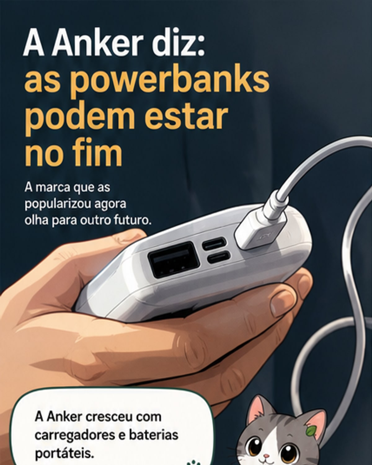 Powerbanks vão morrer, diz CEO da Anker