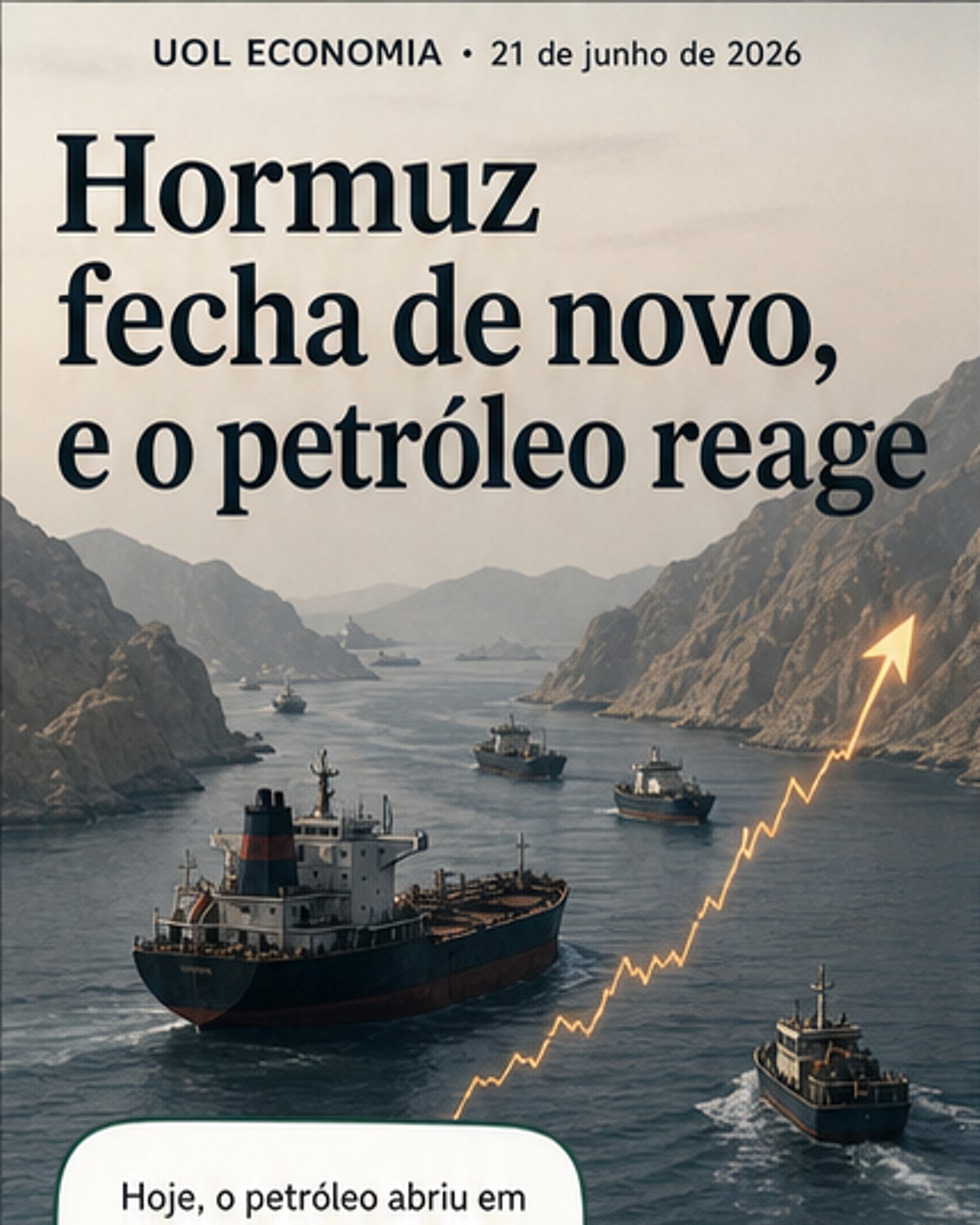 Petróleo sobe com tensão no Estreito de Hormuz