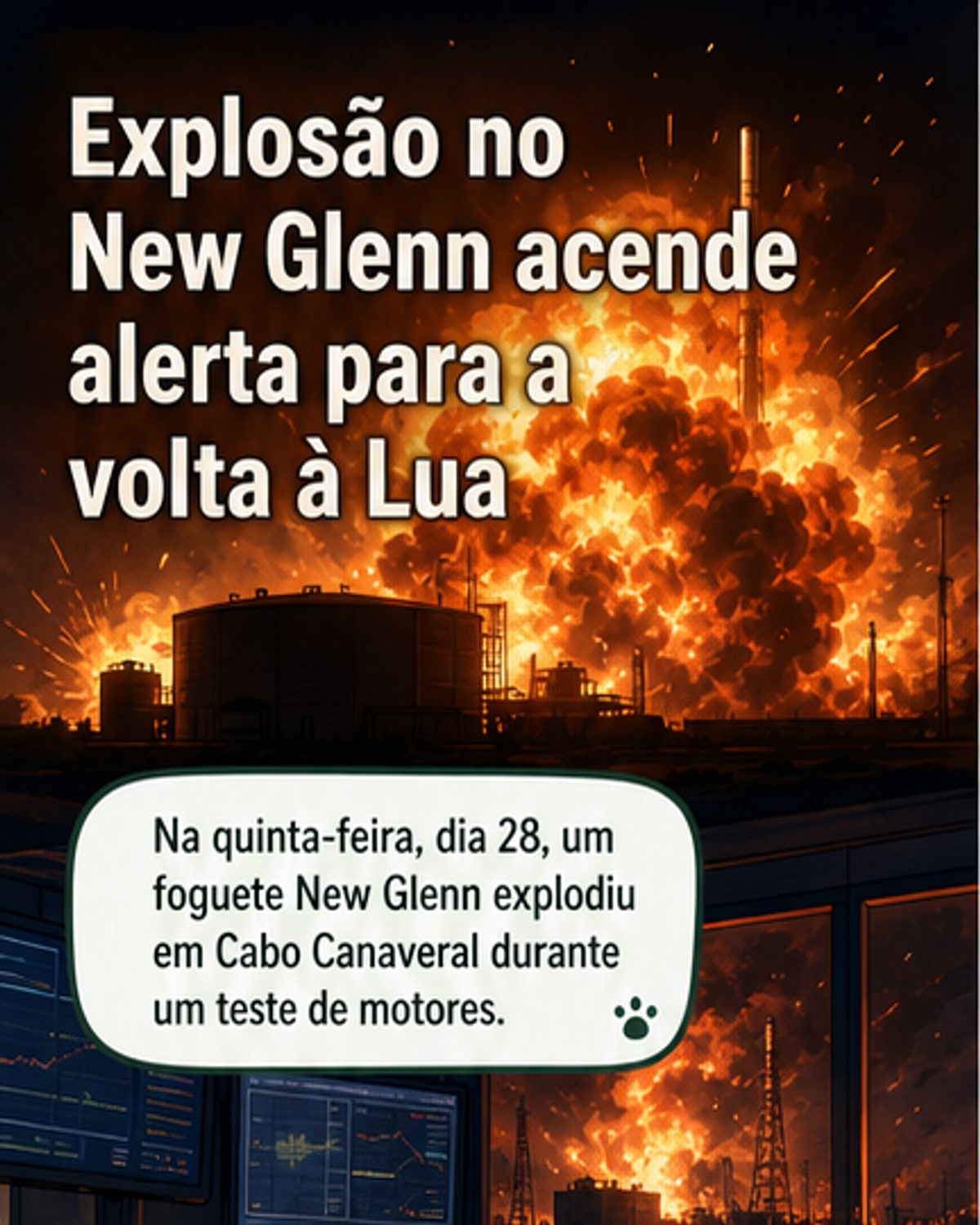 Explosão do foguete de Bezos pode atrasar volta à Lua