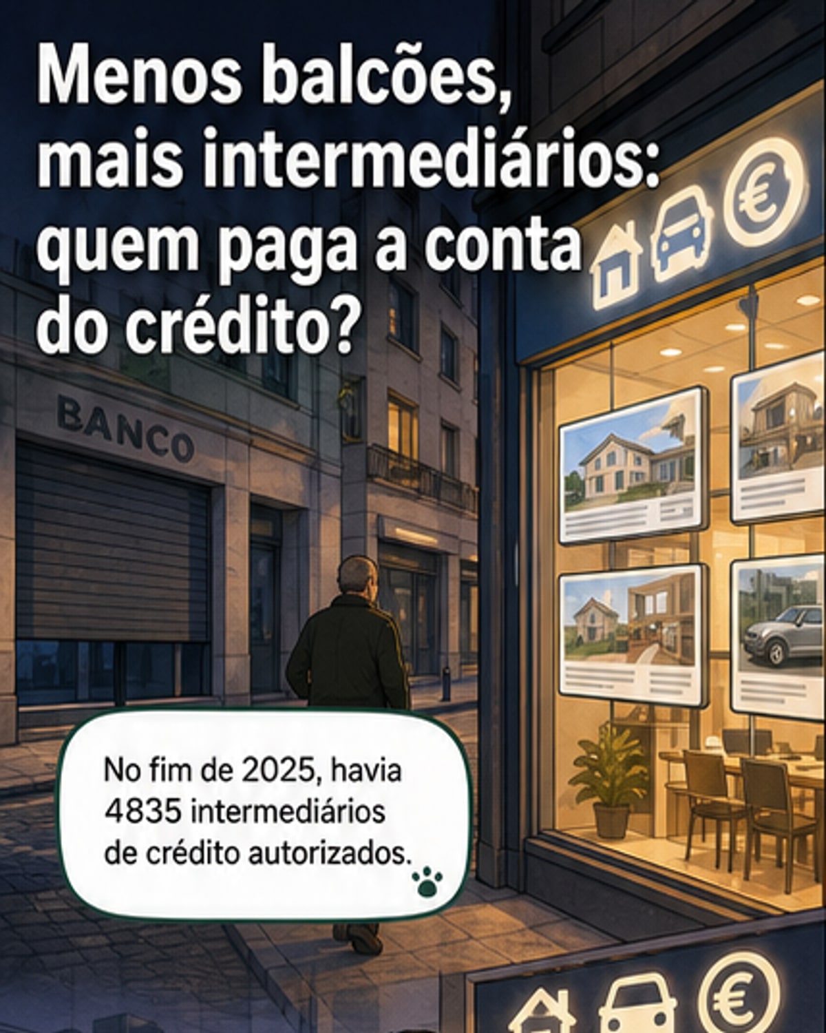 Crédito por intermediários cresce enquanto agências fecham