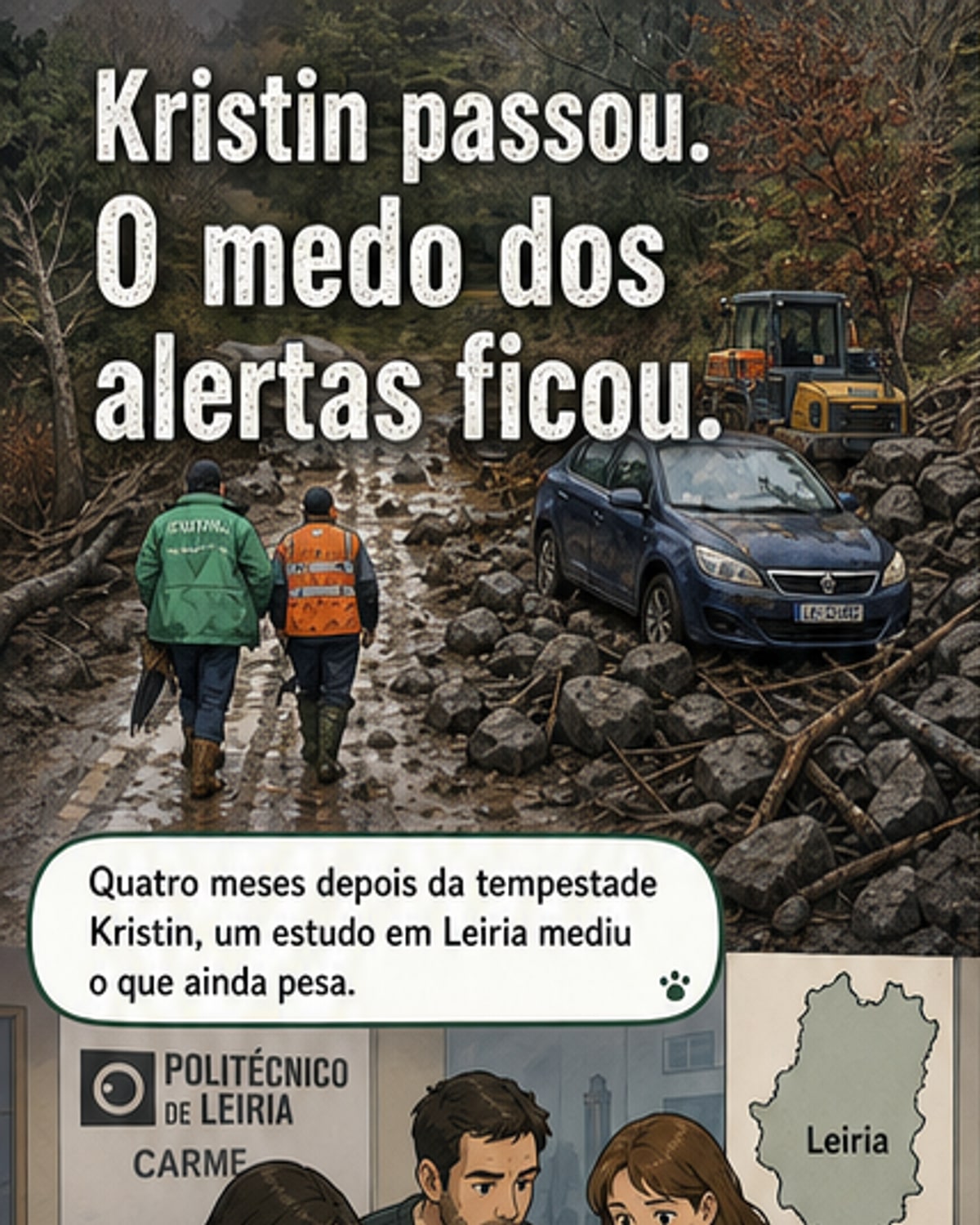 Mais de metade com ansiedade pós-tempestade