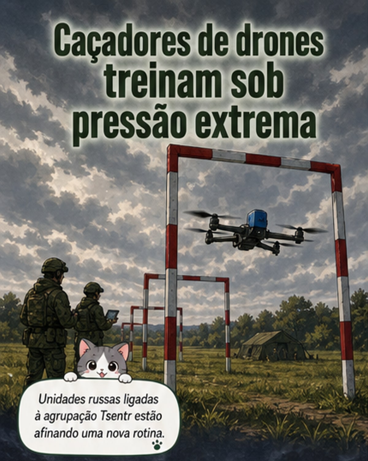 Rússia treina caçadores de drones em condições extremas