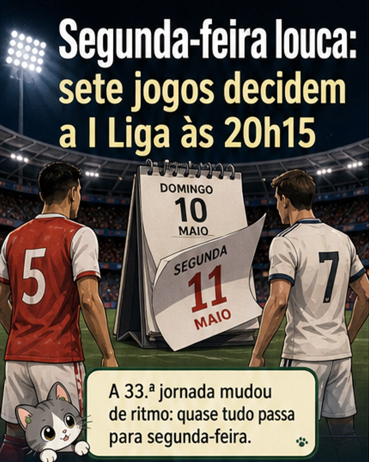 Segunda-feira 'louca' na 33.ª jornada