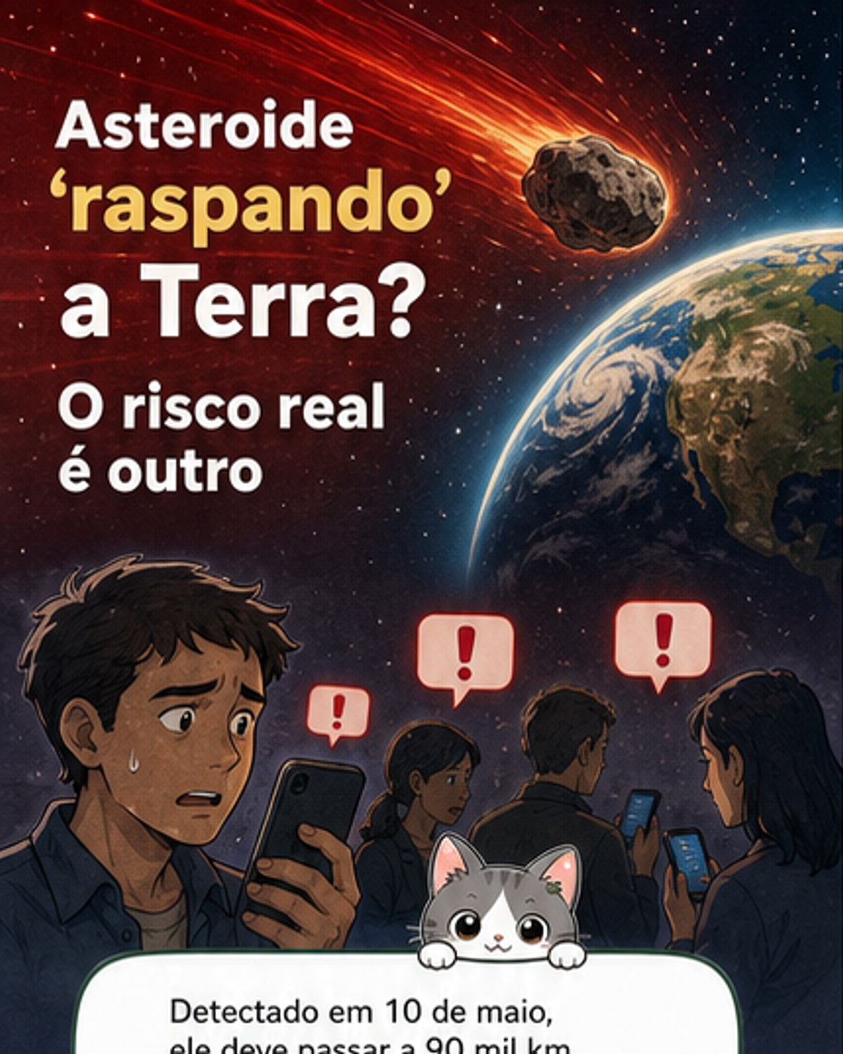 Asteroides próximos, mas sem risco real
