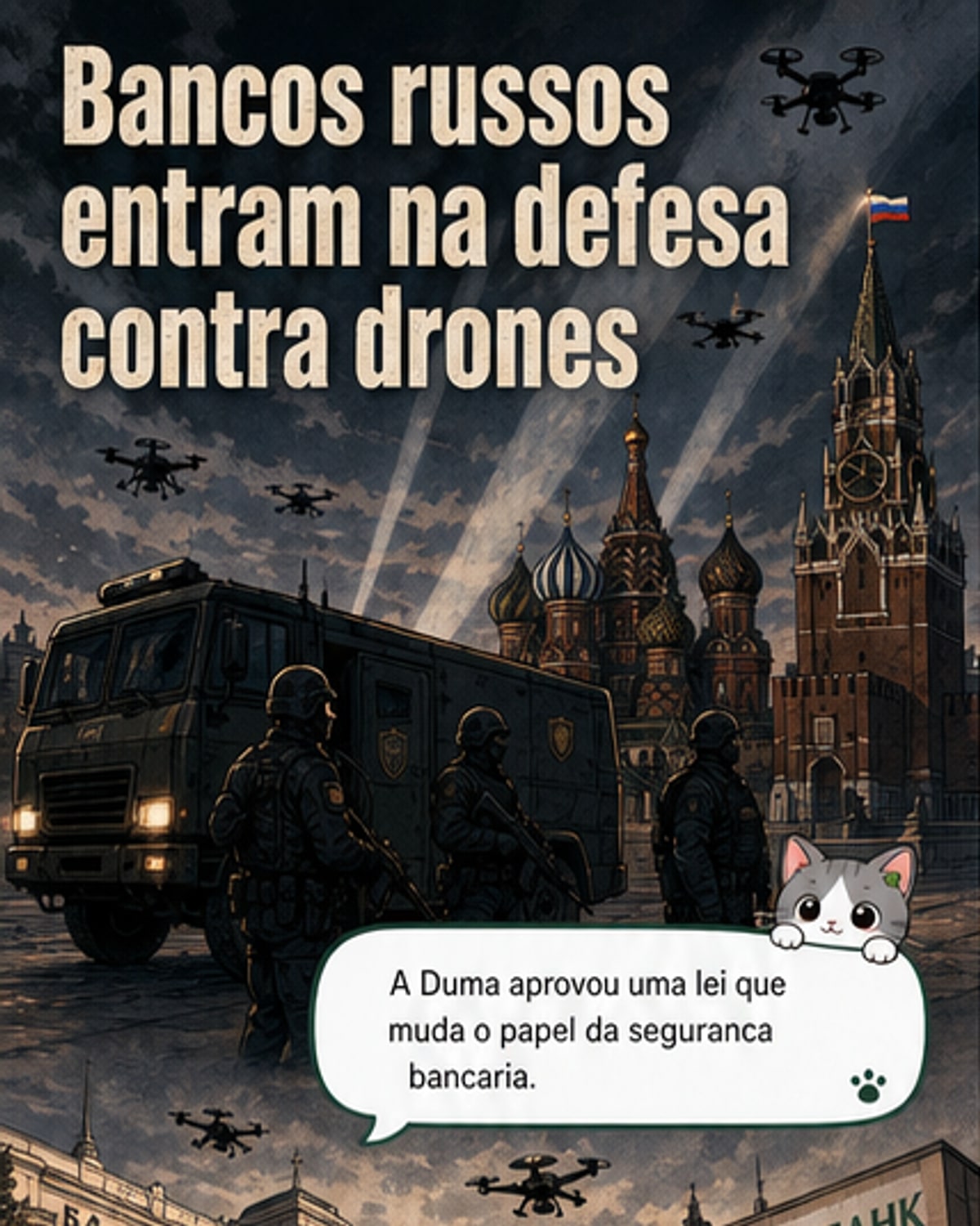 Bancos russos podem agir contra drones ucranianos