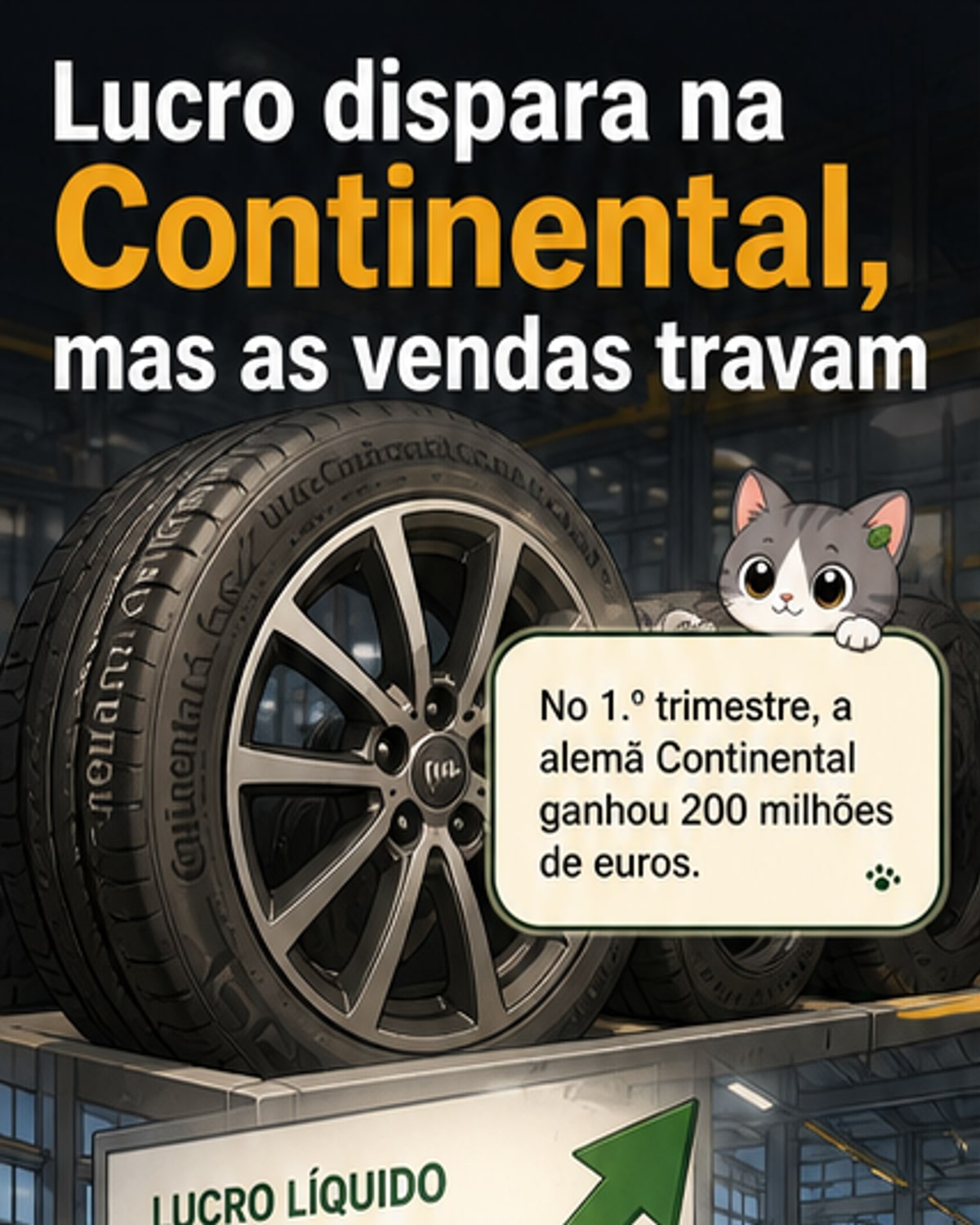 Lucros da Continental disparam 196%