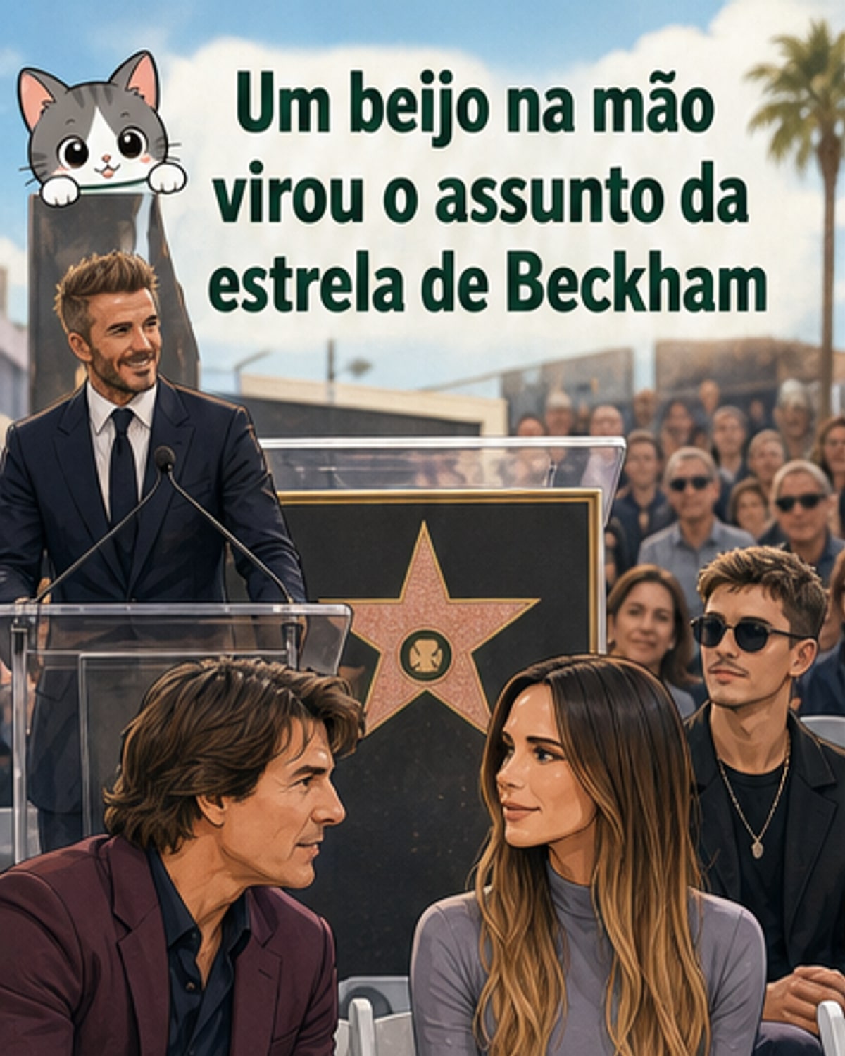Beijo na mão de Victoria Beckham divide redes