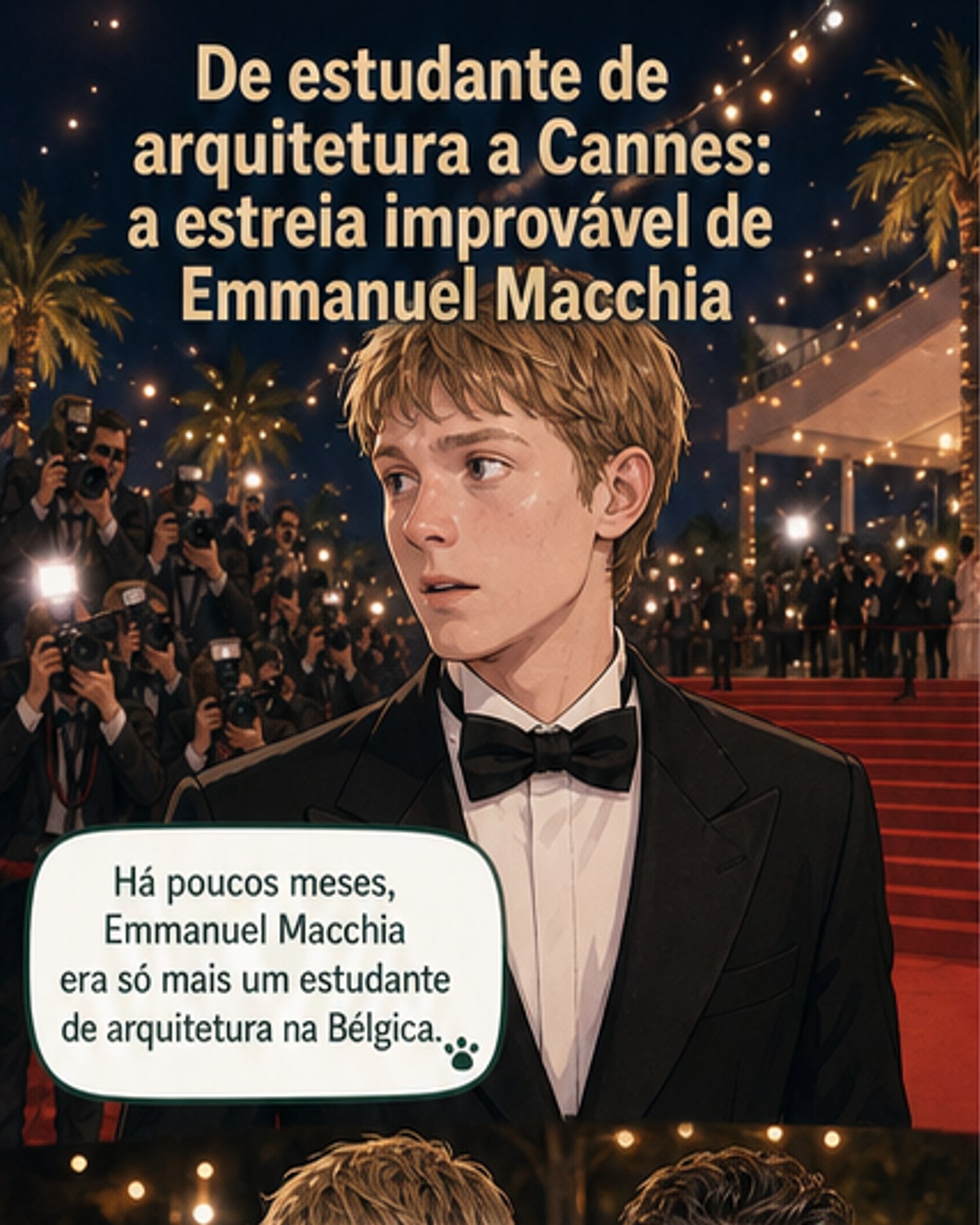 Um estudante de arquitetura no papel principal de 'Coward'