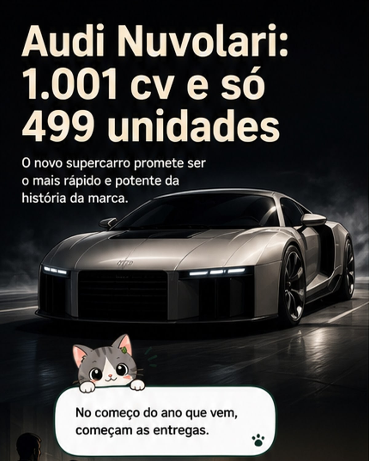 Audi lança supercarro com 1.001 cv