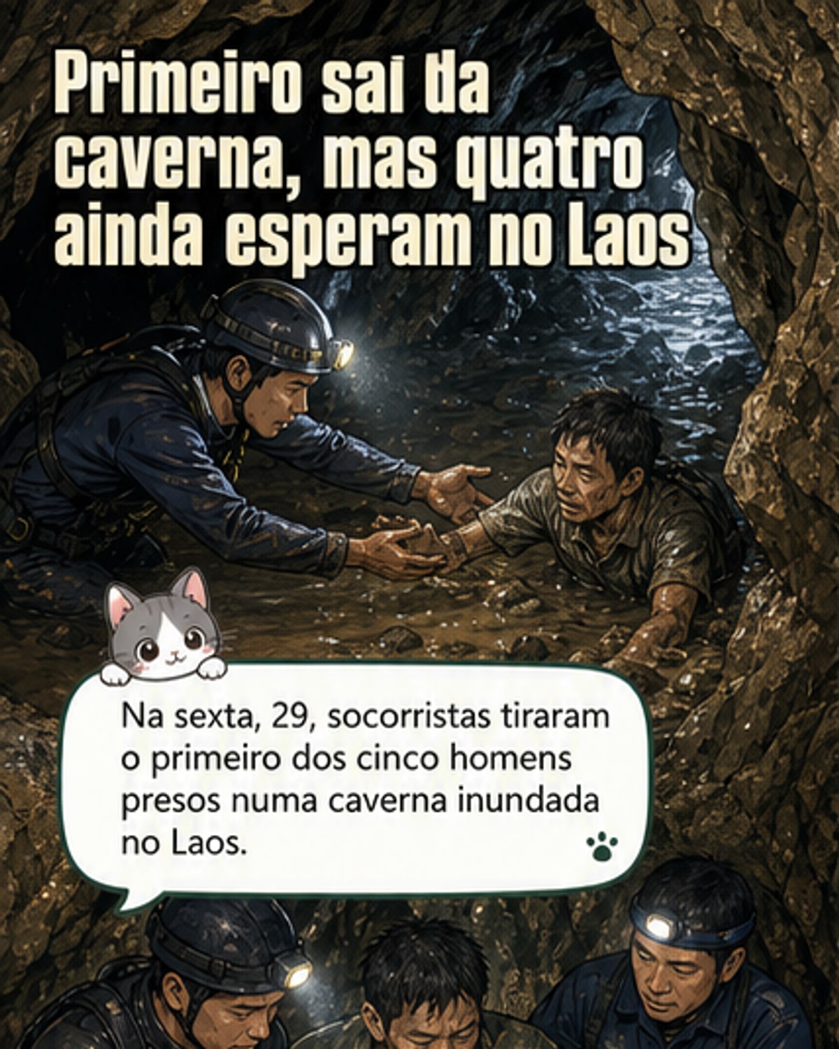 Primeiro resgate em caverna inundada no Laos