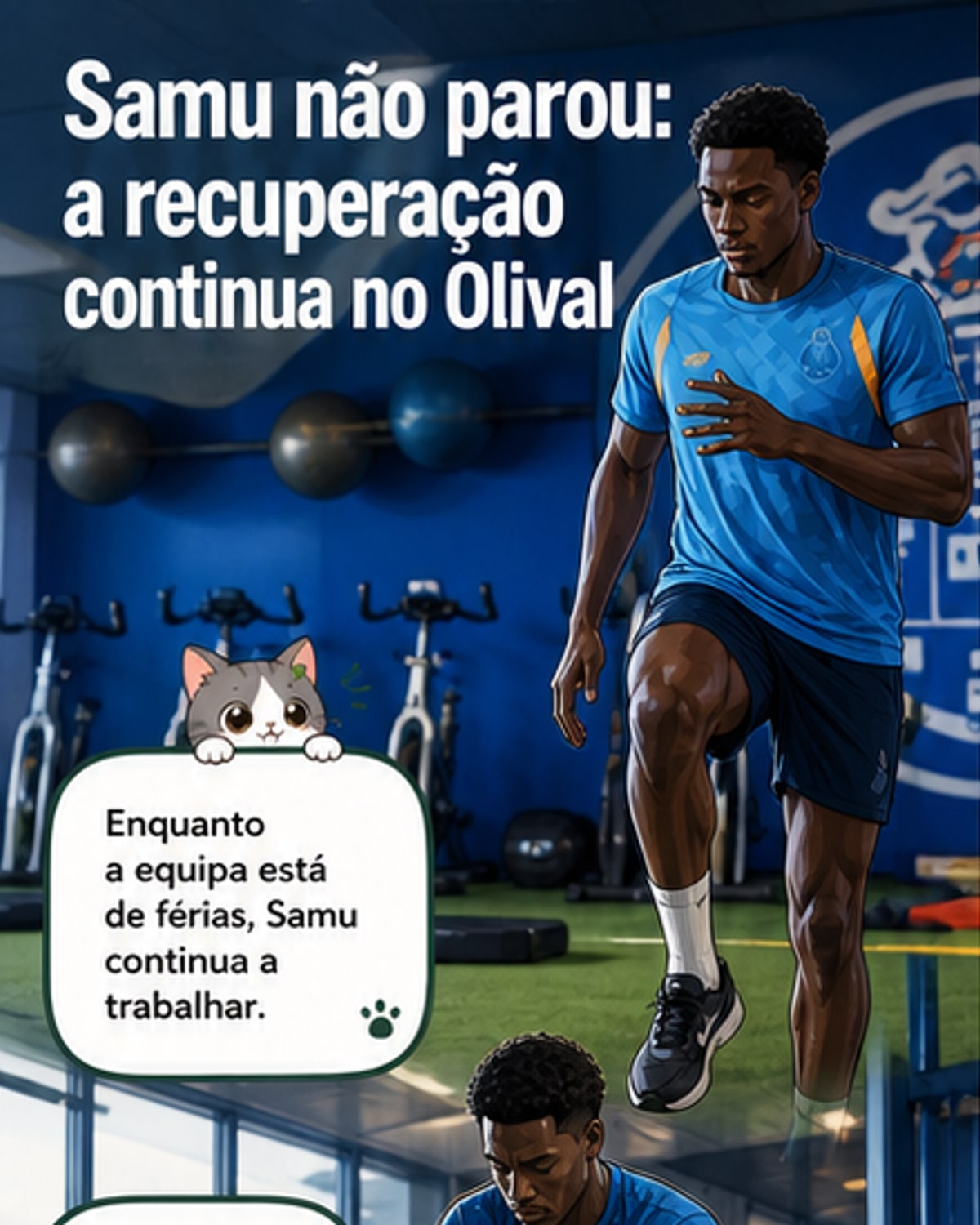 Samu treina no Olival enquanto colegas descansam