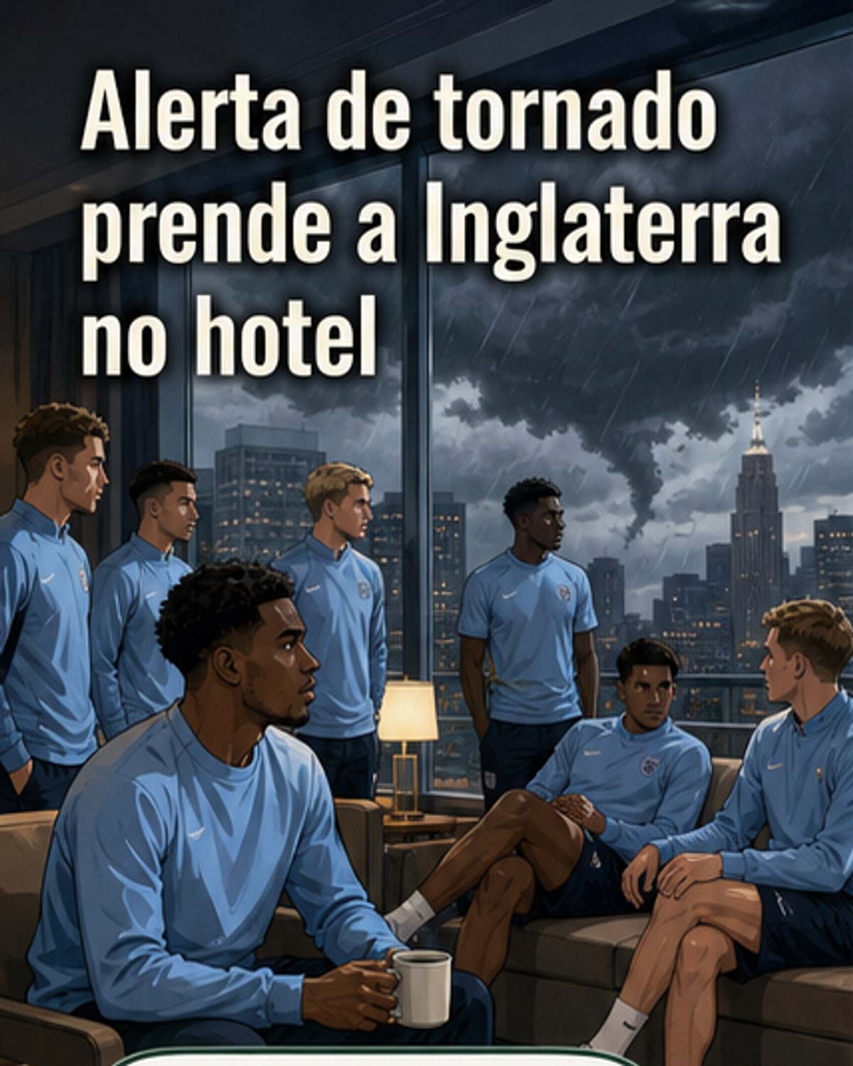 Inglaterra presa em hotel por tornado