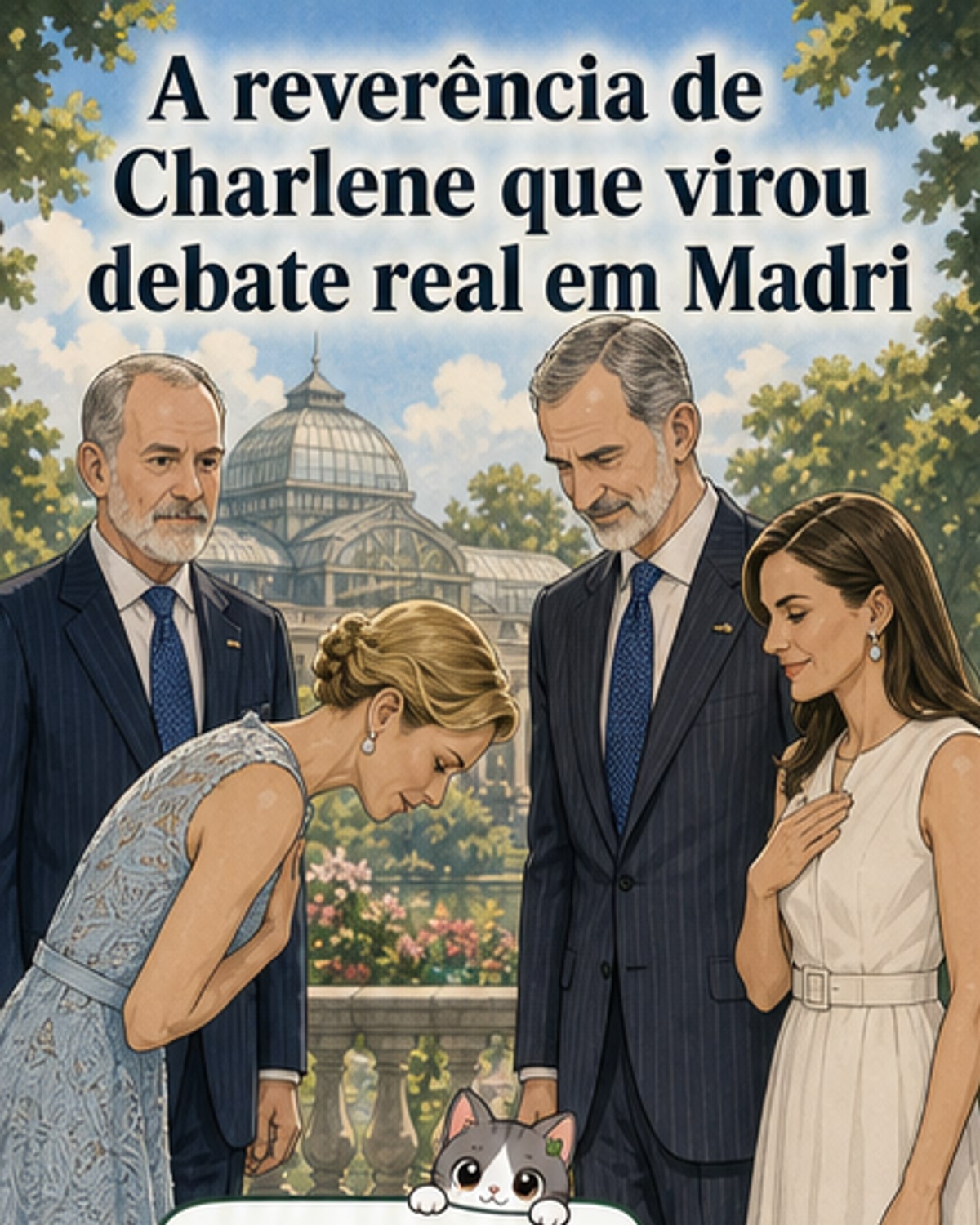 Reverência de Charlene em Madri divide opiniões