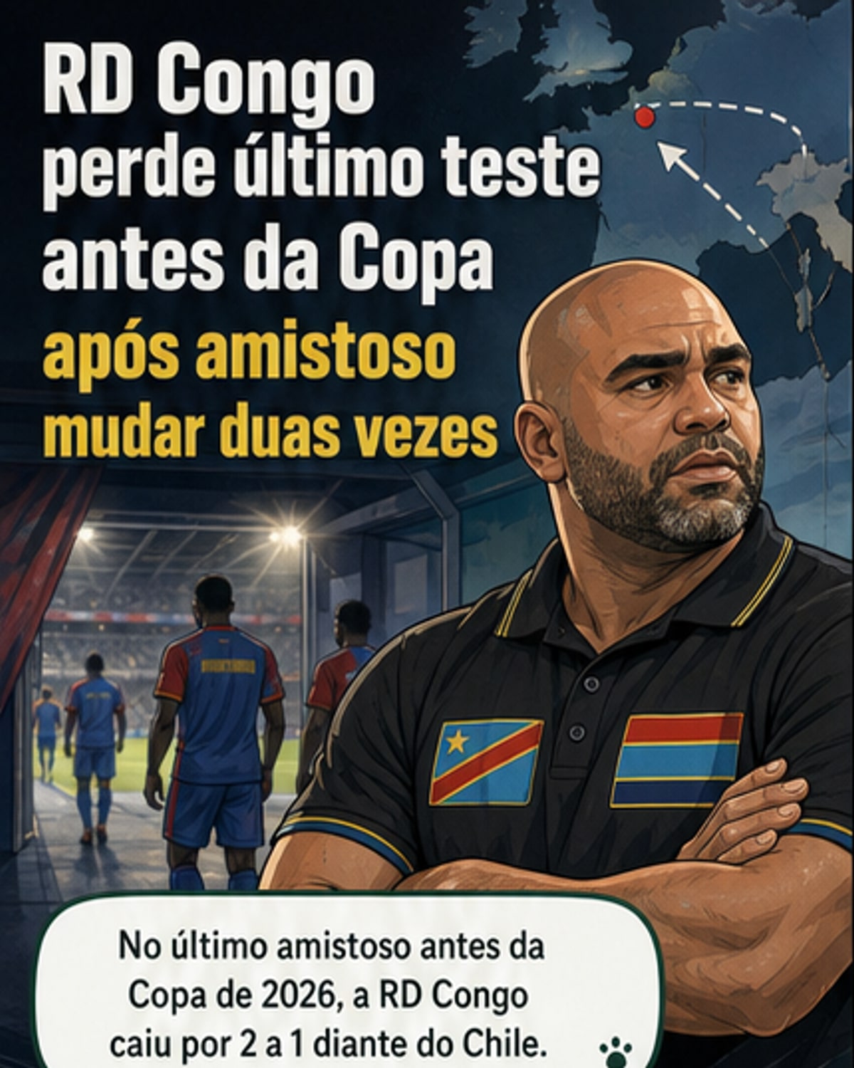 RD Congo perde para Chile antes da Copa