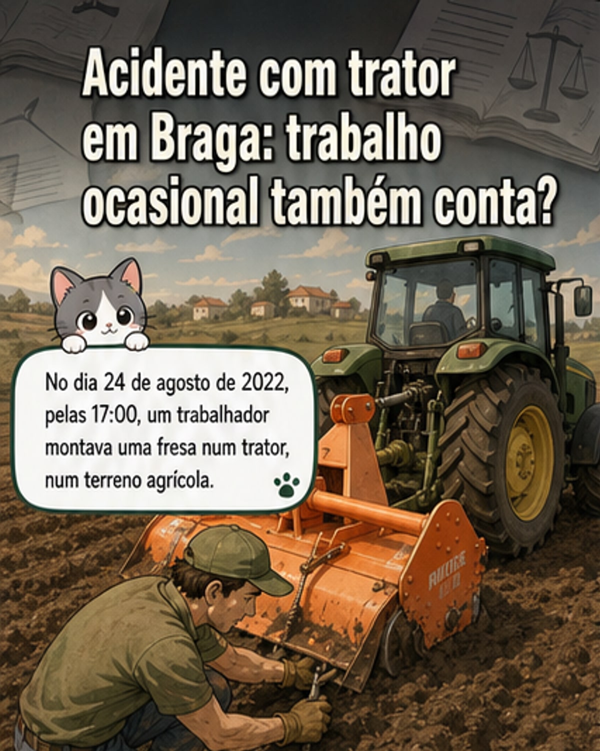 Agricultora de Braga condenada por acidente com trator