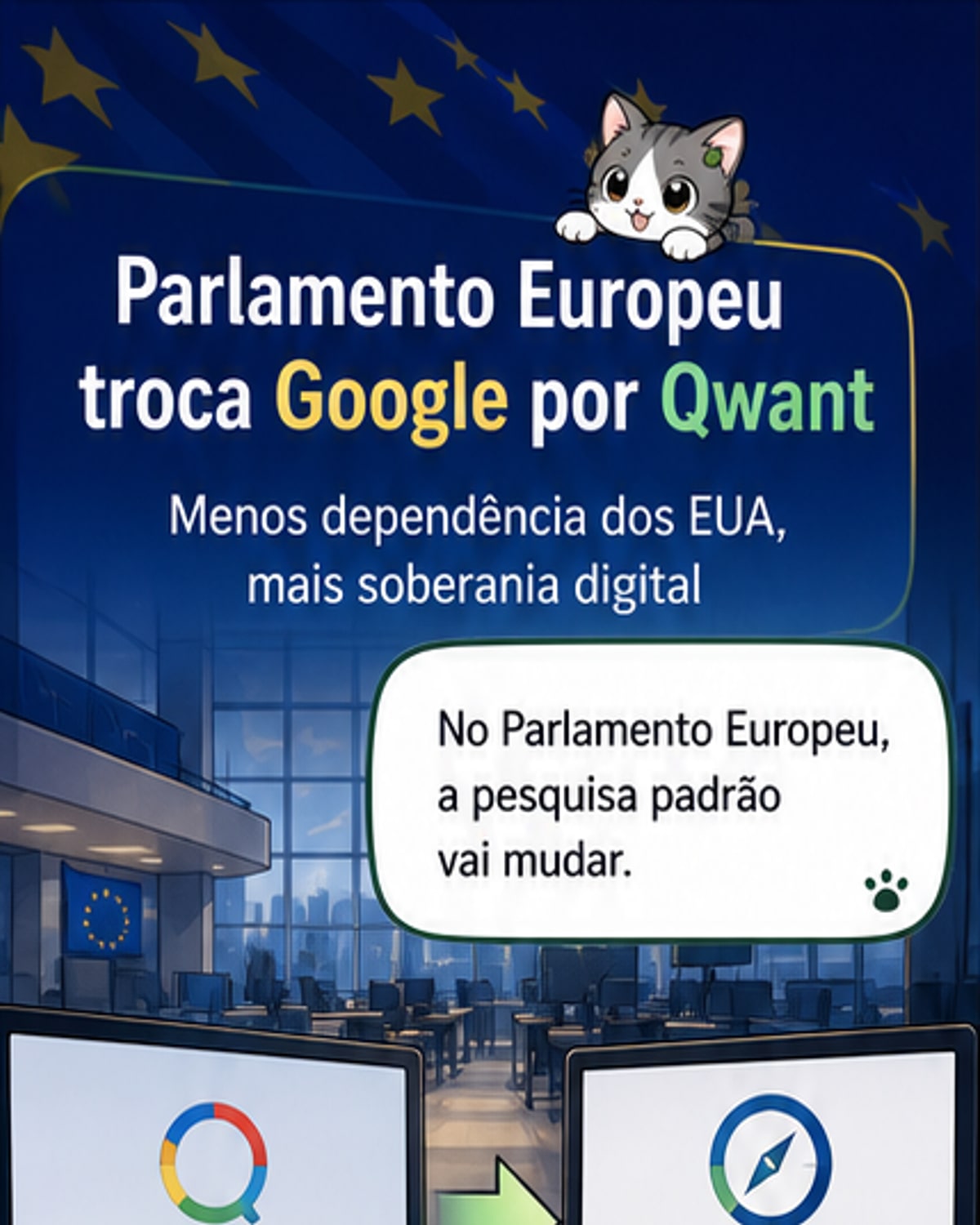 Parlamento Europeu abandona Google