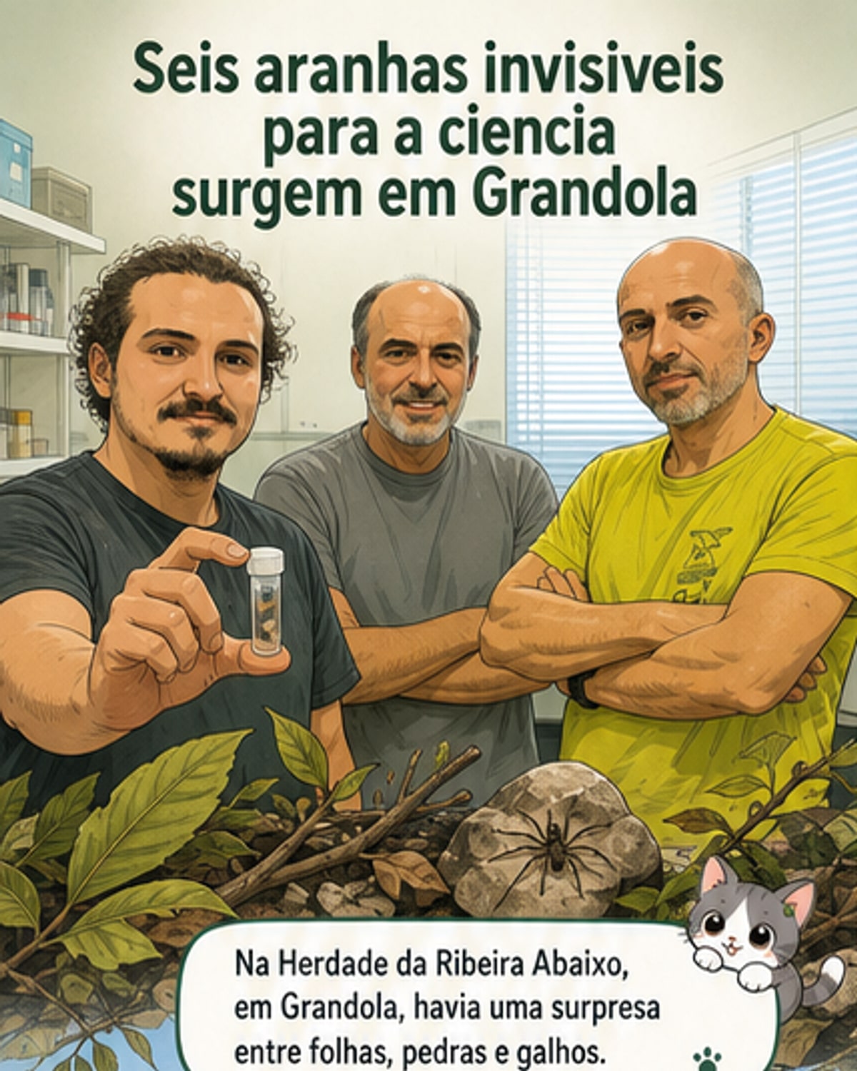 Seis novas aranhas descobertas em Grândola