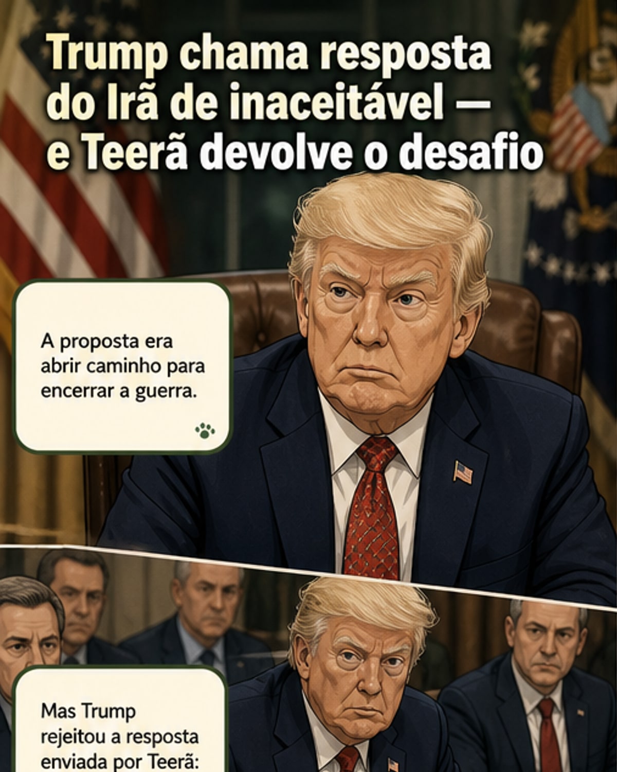 Irã envia proposta de paz e EUA reagem