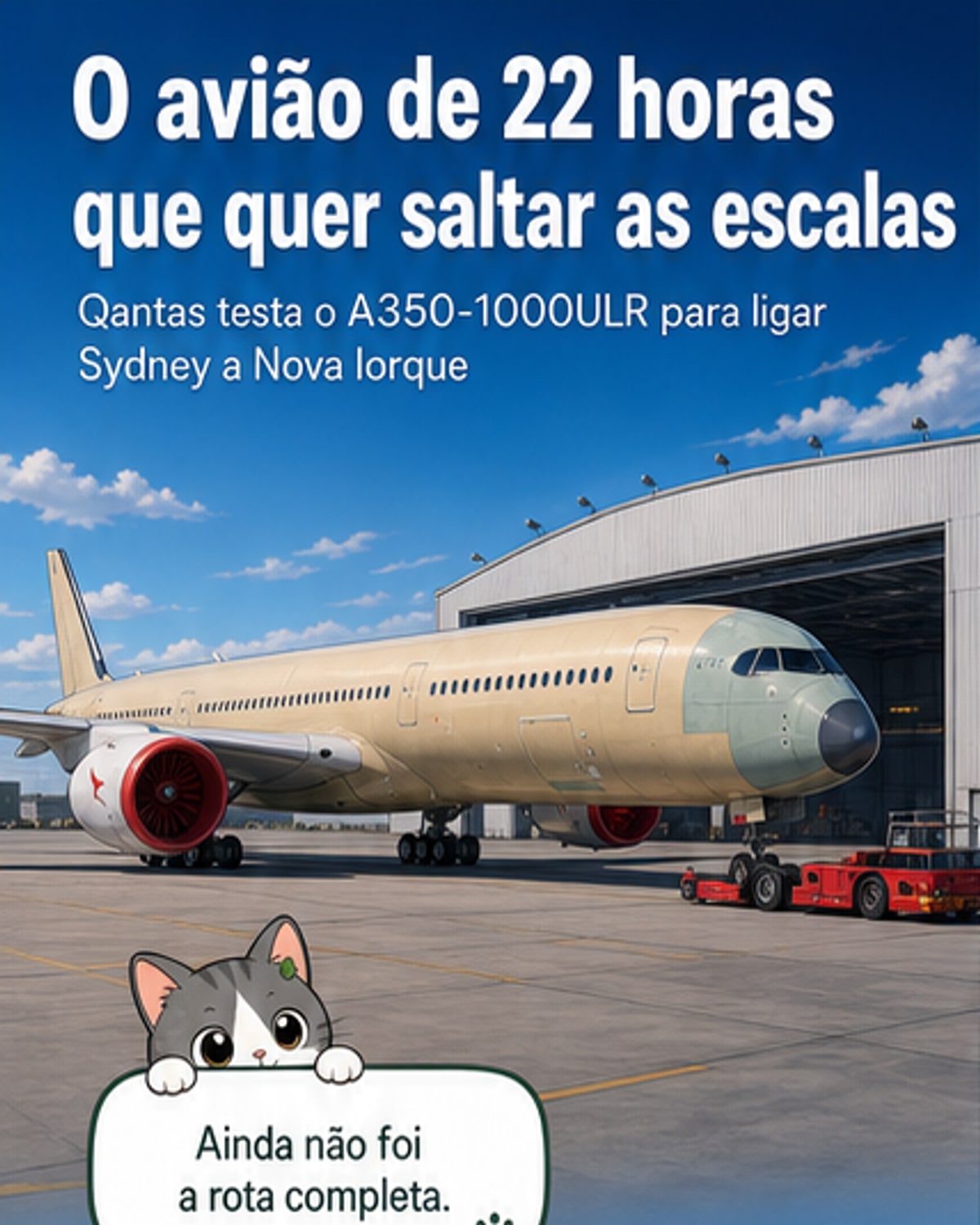 Avião maratonista voa 22 horas sem escalas