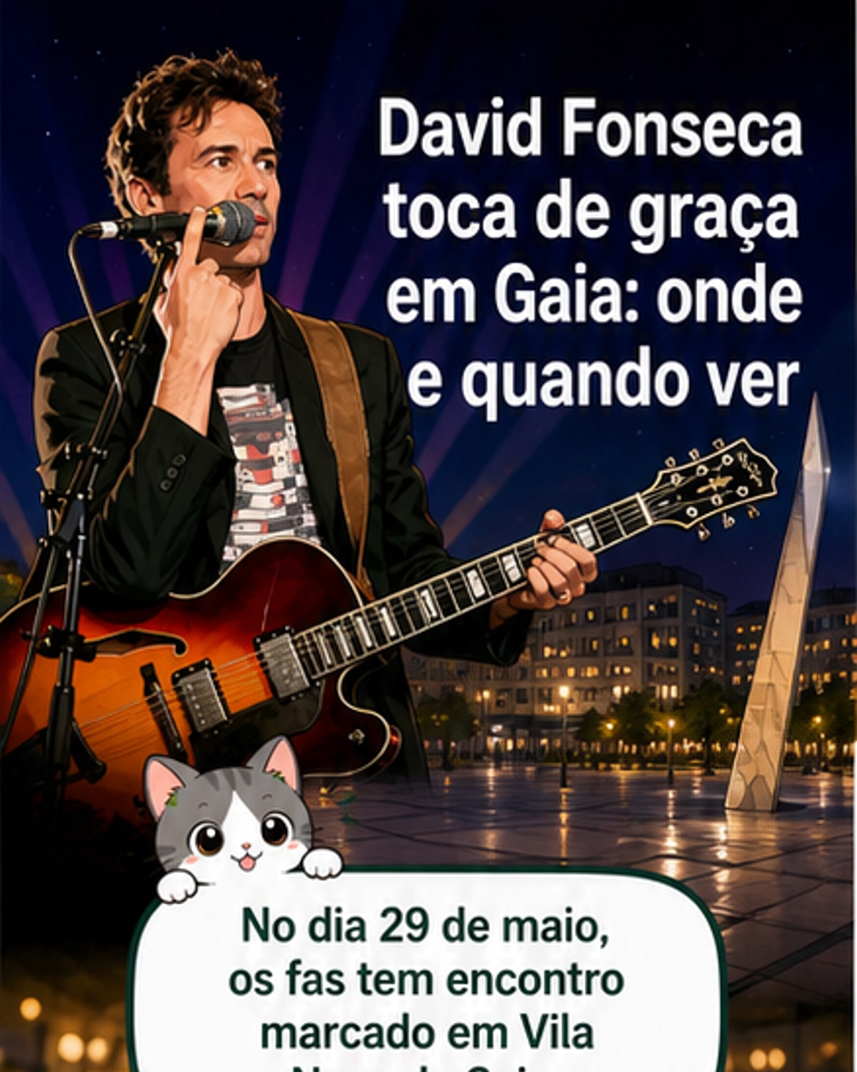 Concerto grátis de David Fonseca este mês