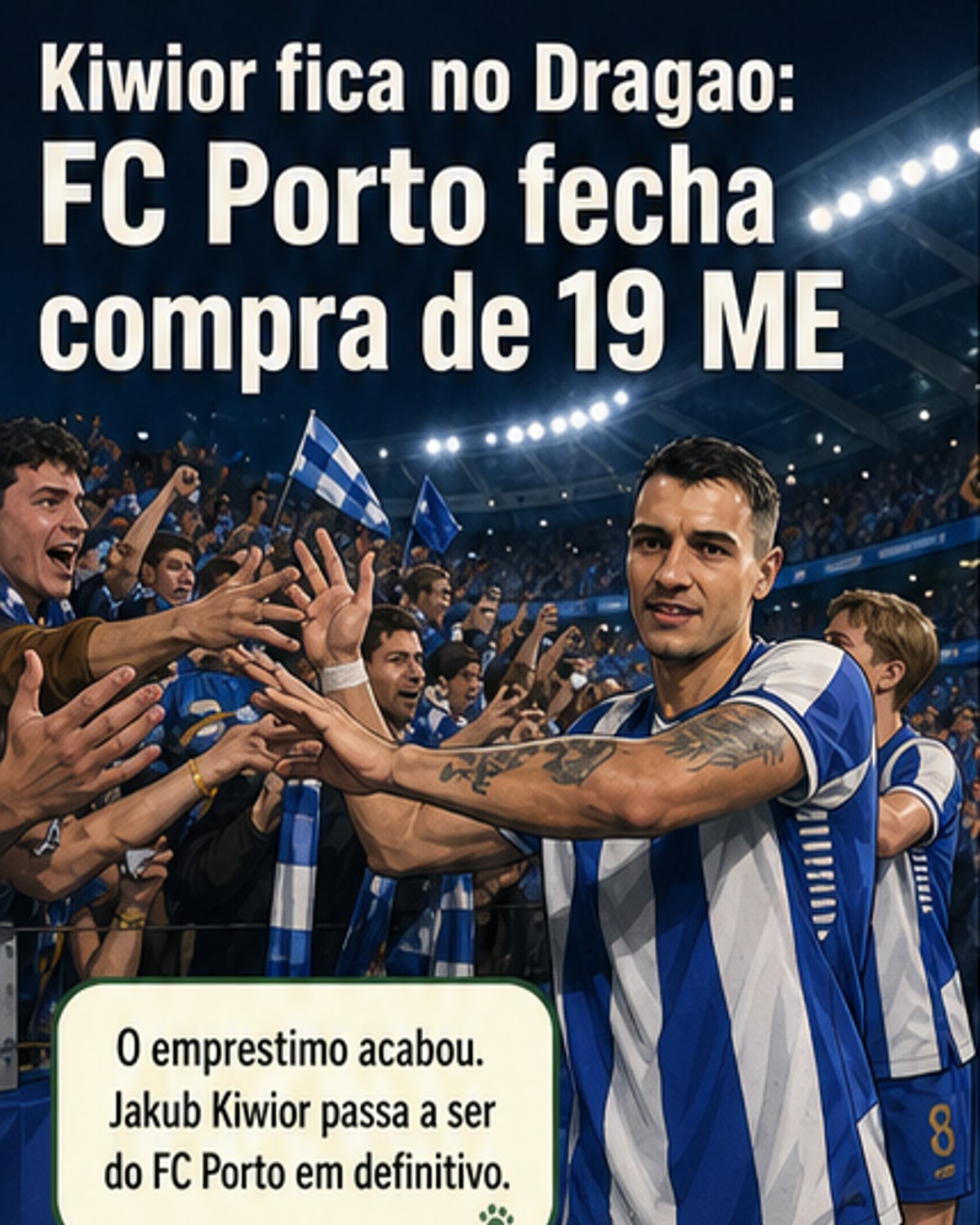 FC Porto compra Jakub Kiwior por 17 ME
