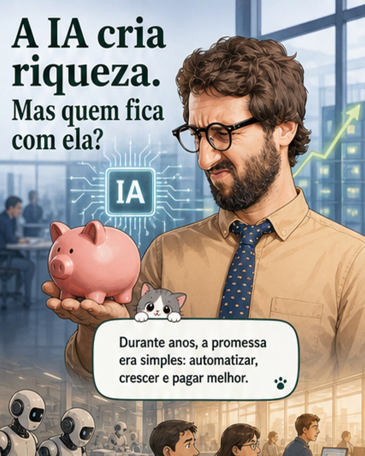 IA concentra riqueza no capital, não no trabalho