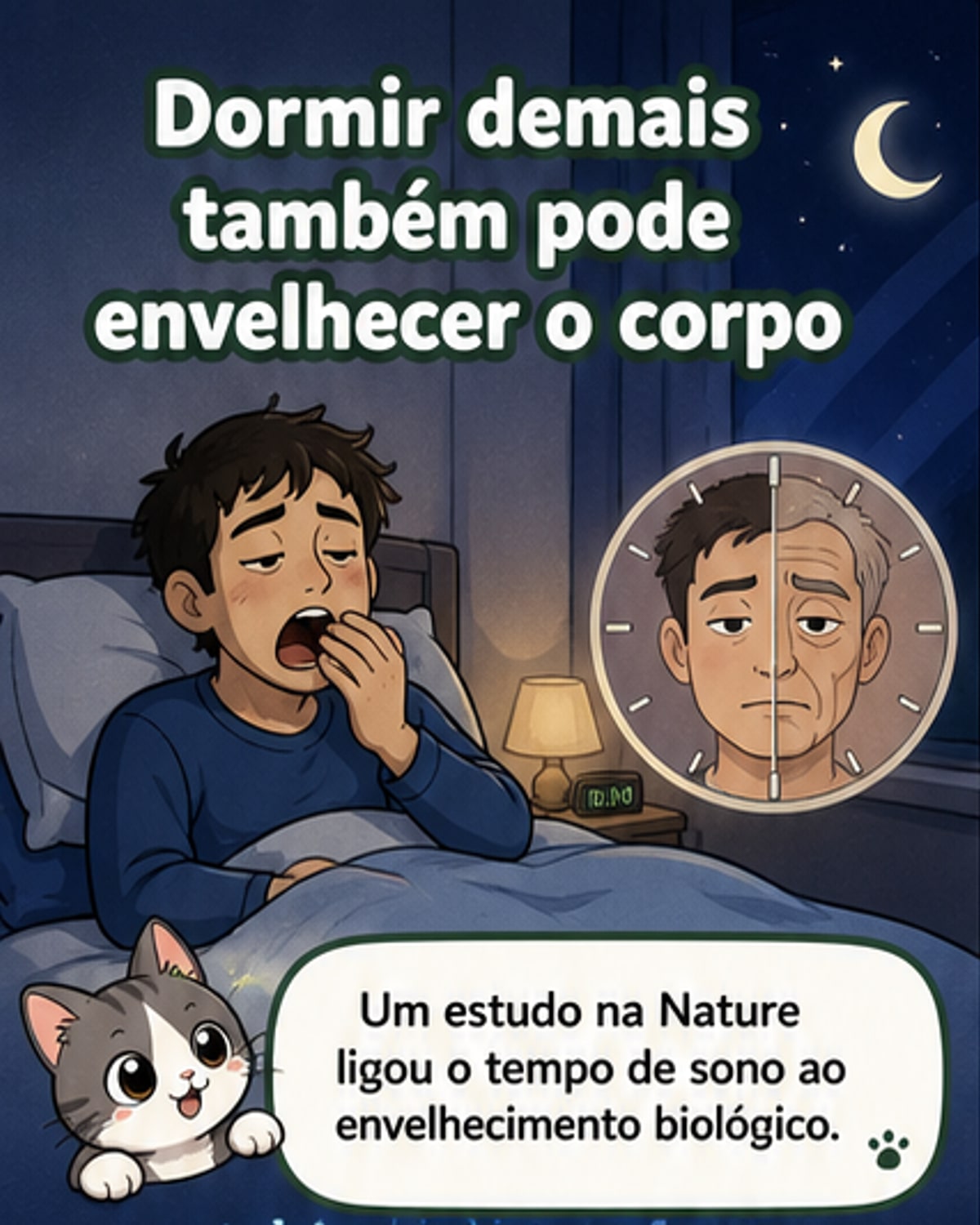 Dormir demais acelera o envelhecimento
