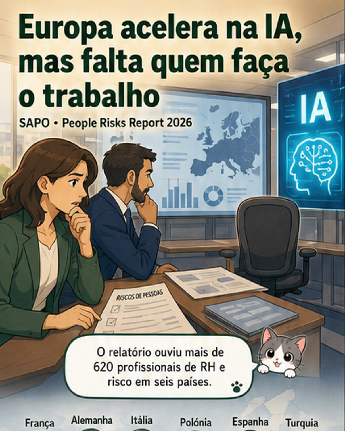 Falta de talento digital é risco-chave na Europa