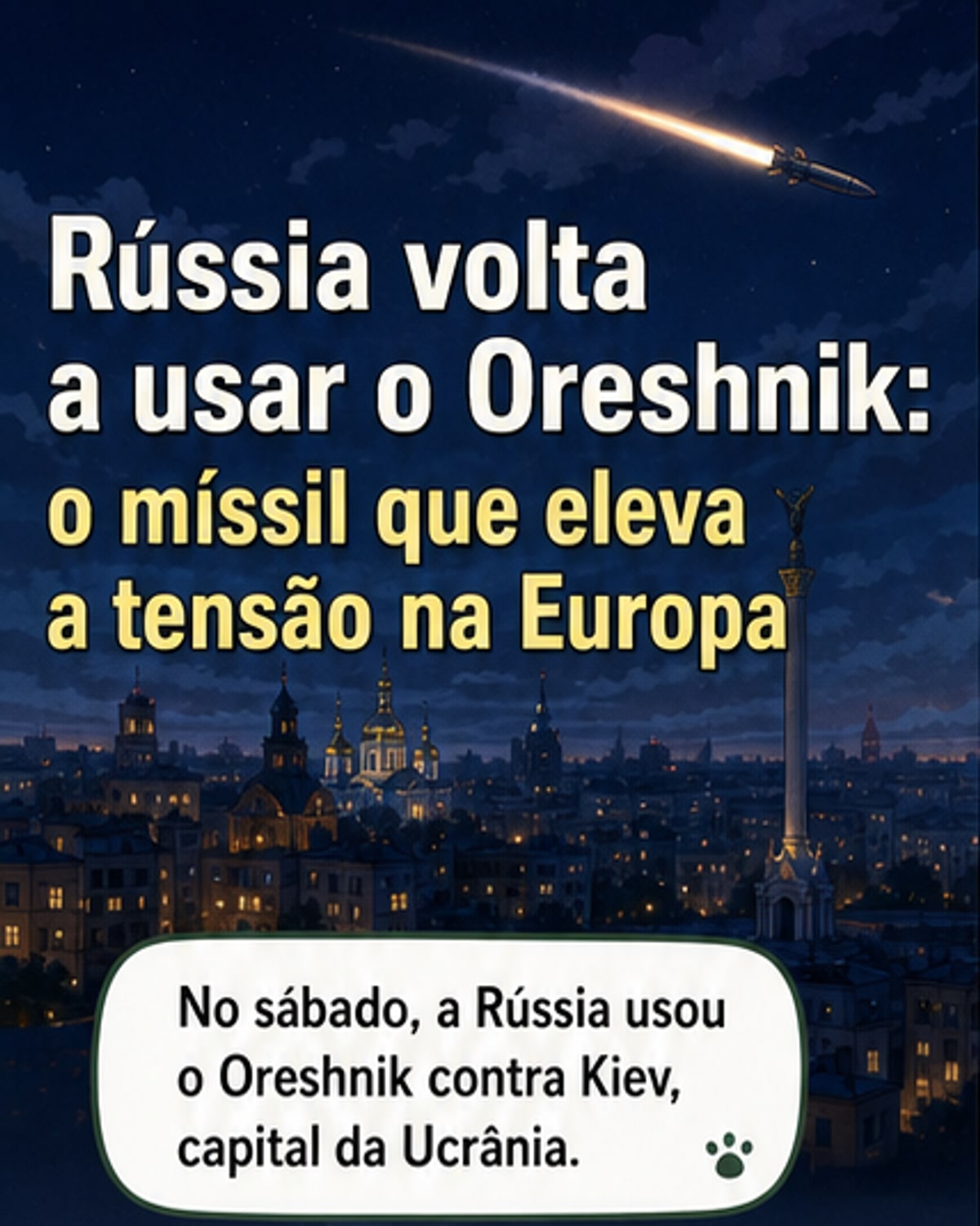 O míssil hipersônico usado na Ucrânia