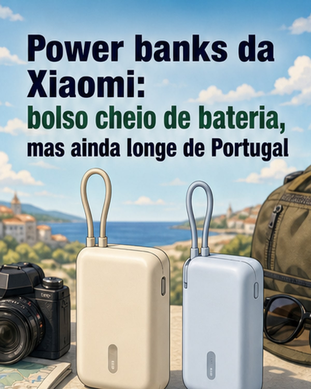 Xiaomi lança power banks com cabo integrado
