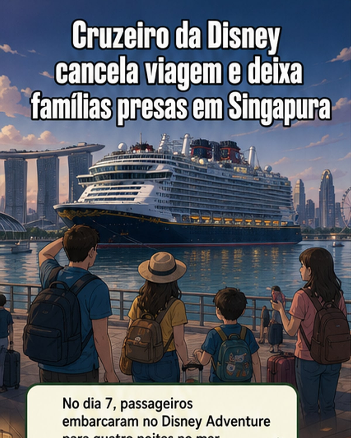 Cruzeiro da Disney cancelado em Singapura