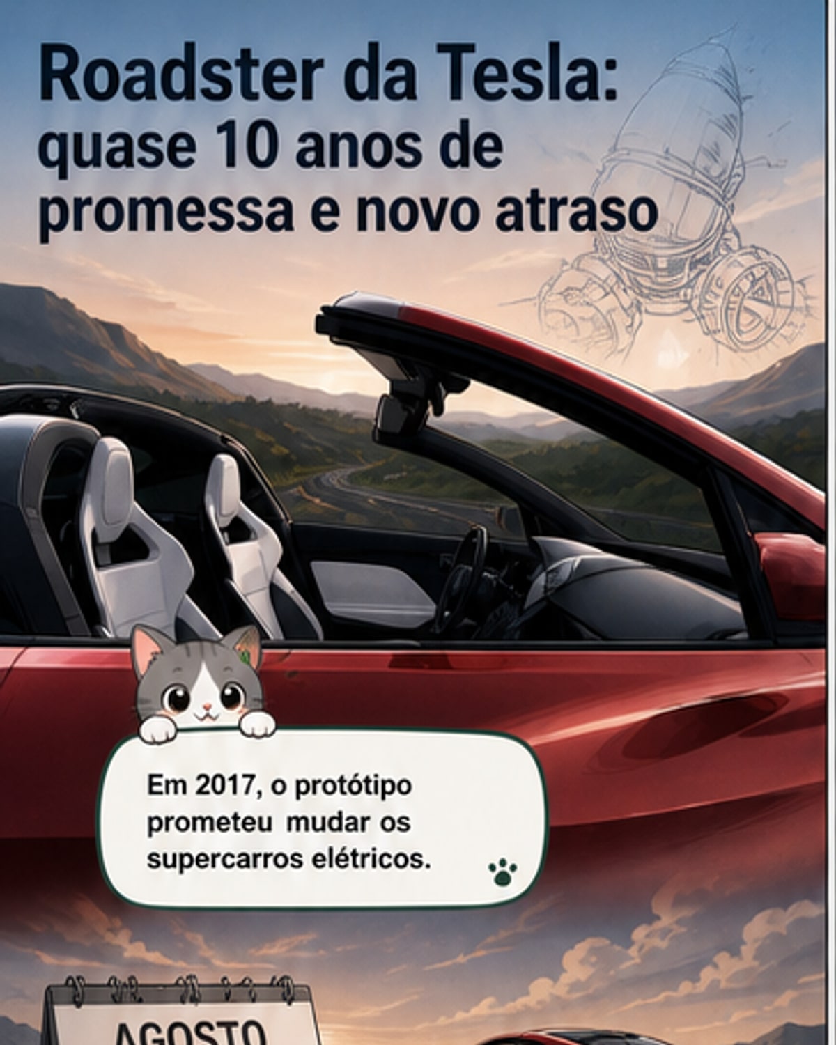 Tesla Roadster ainda não sai do papel