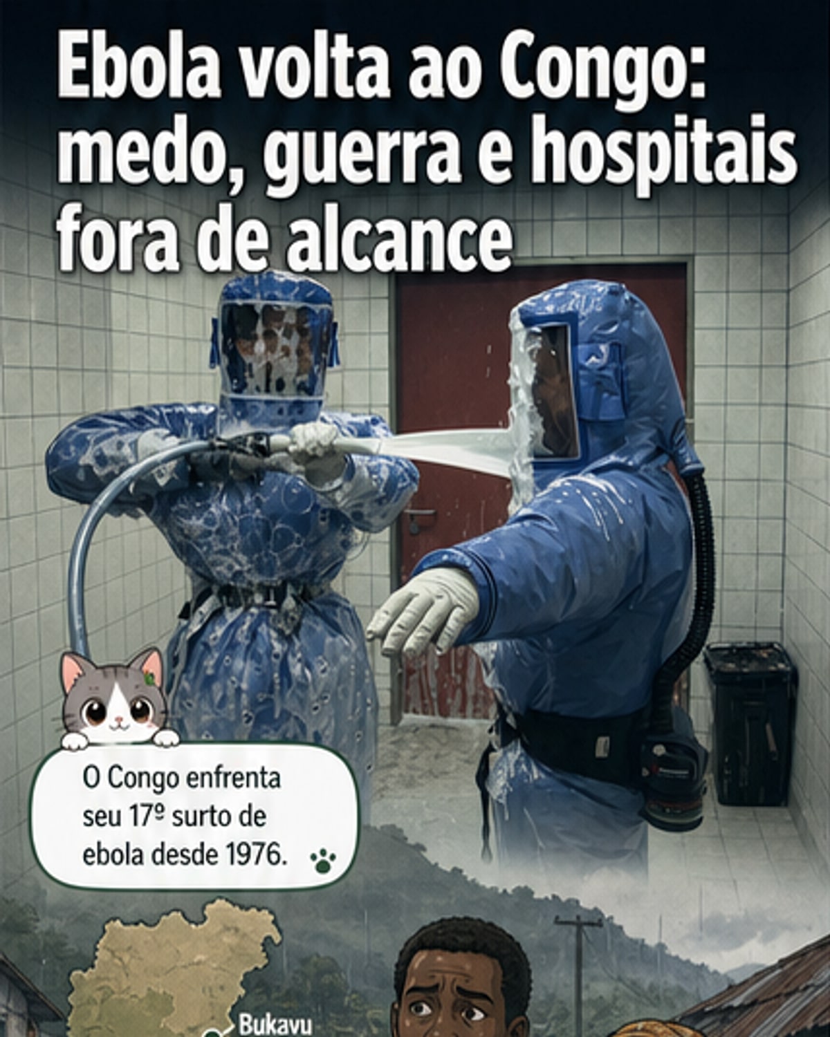 Ebola volta no Congo em meio à guerra