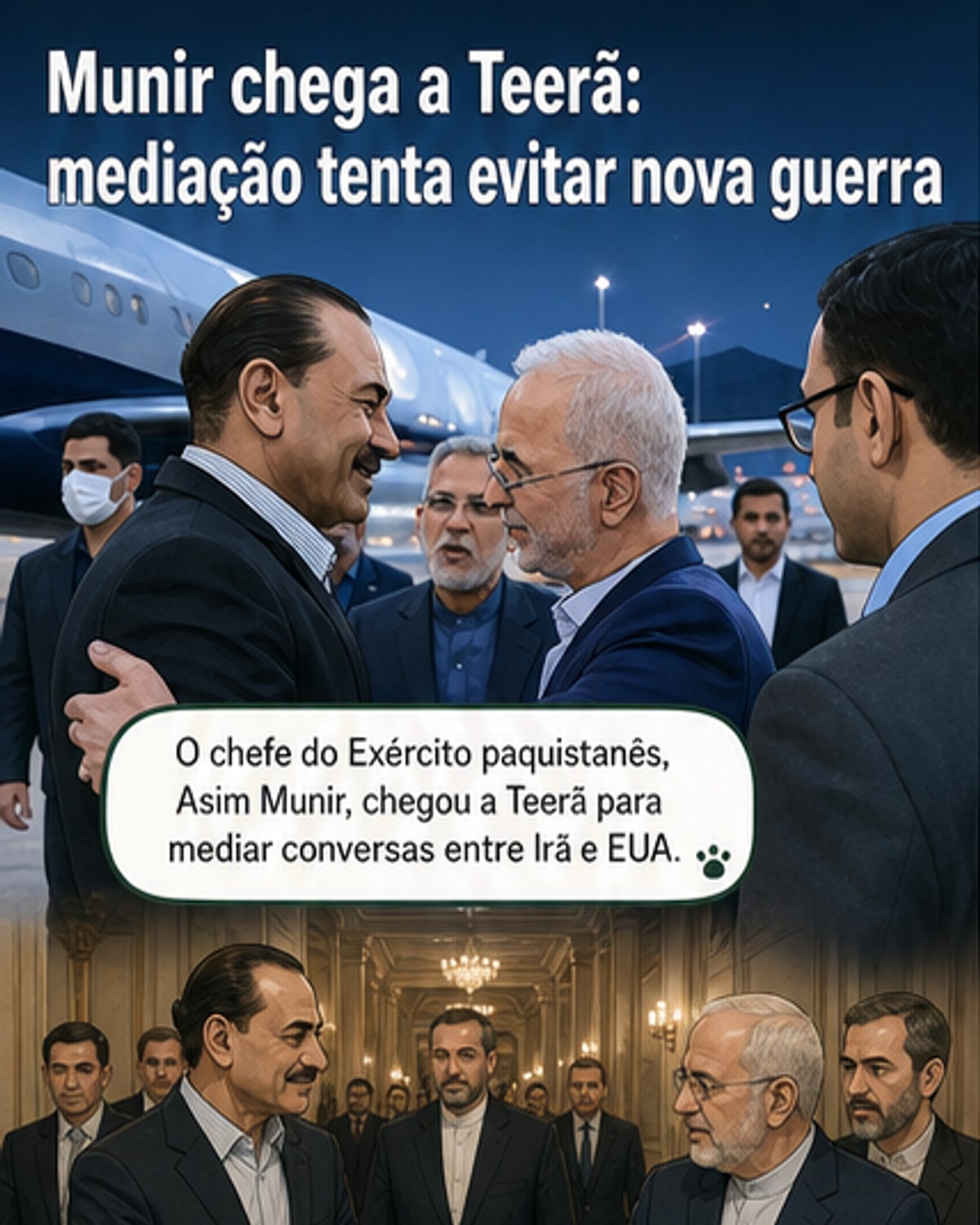 Marechal paquistanês em Teerã para mediação entre EUA e Irã