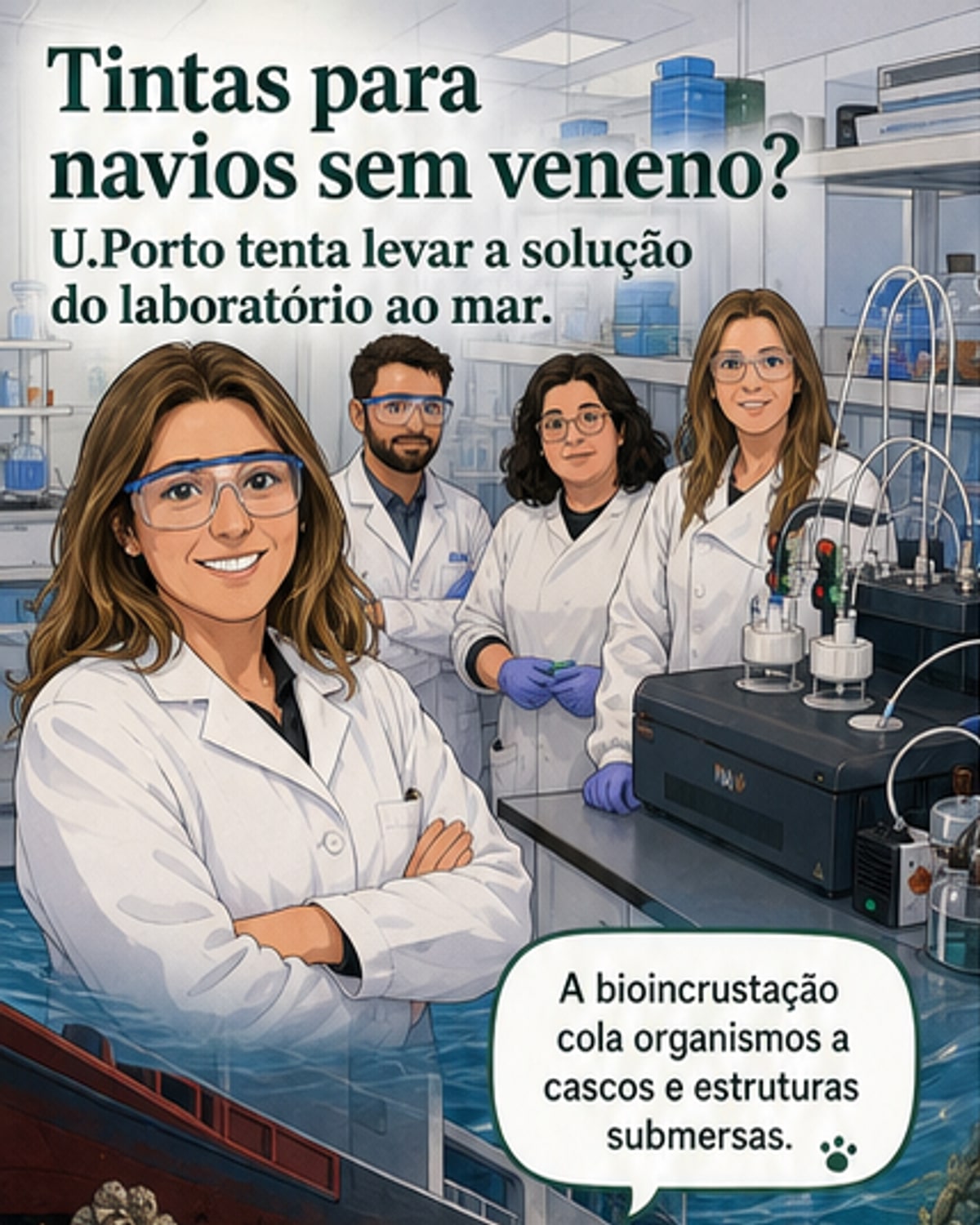 Tintas marinhas sem veneno, com ciência portuguesa