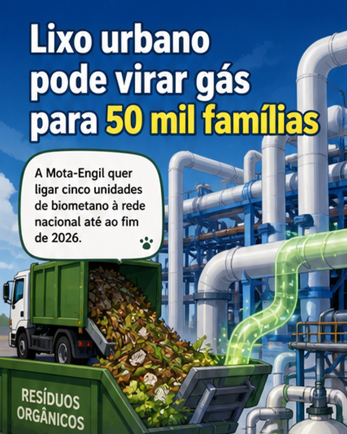 Mota-Engil lança 5 usinas de biometano