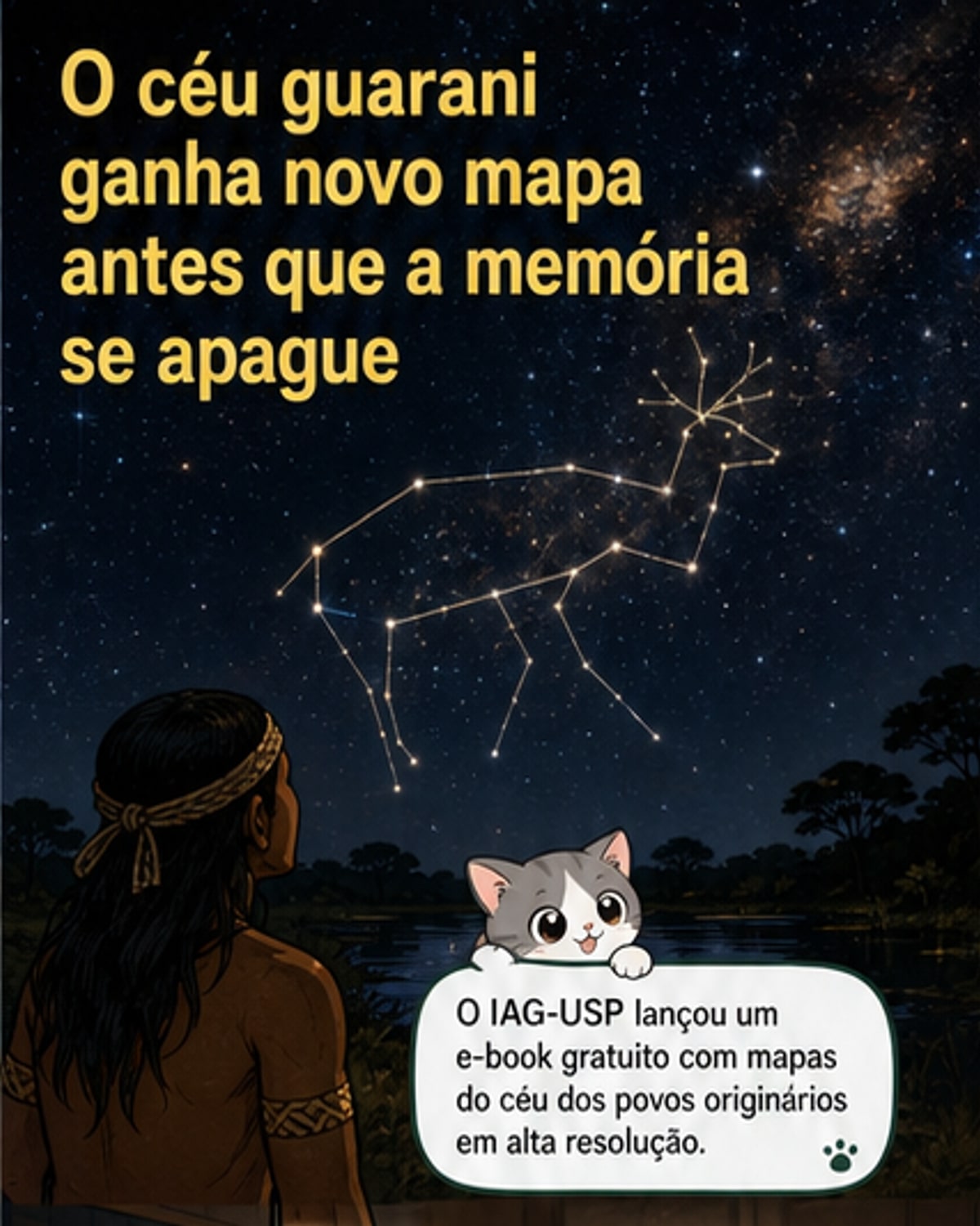 Mapeamento revela constelações indígenas em alta resolução