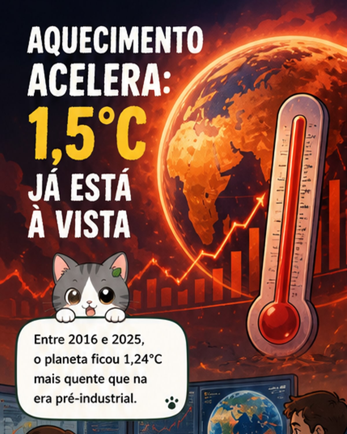 Aquecimento acelera a 0,27°C por década