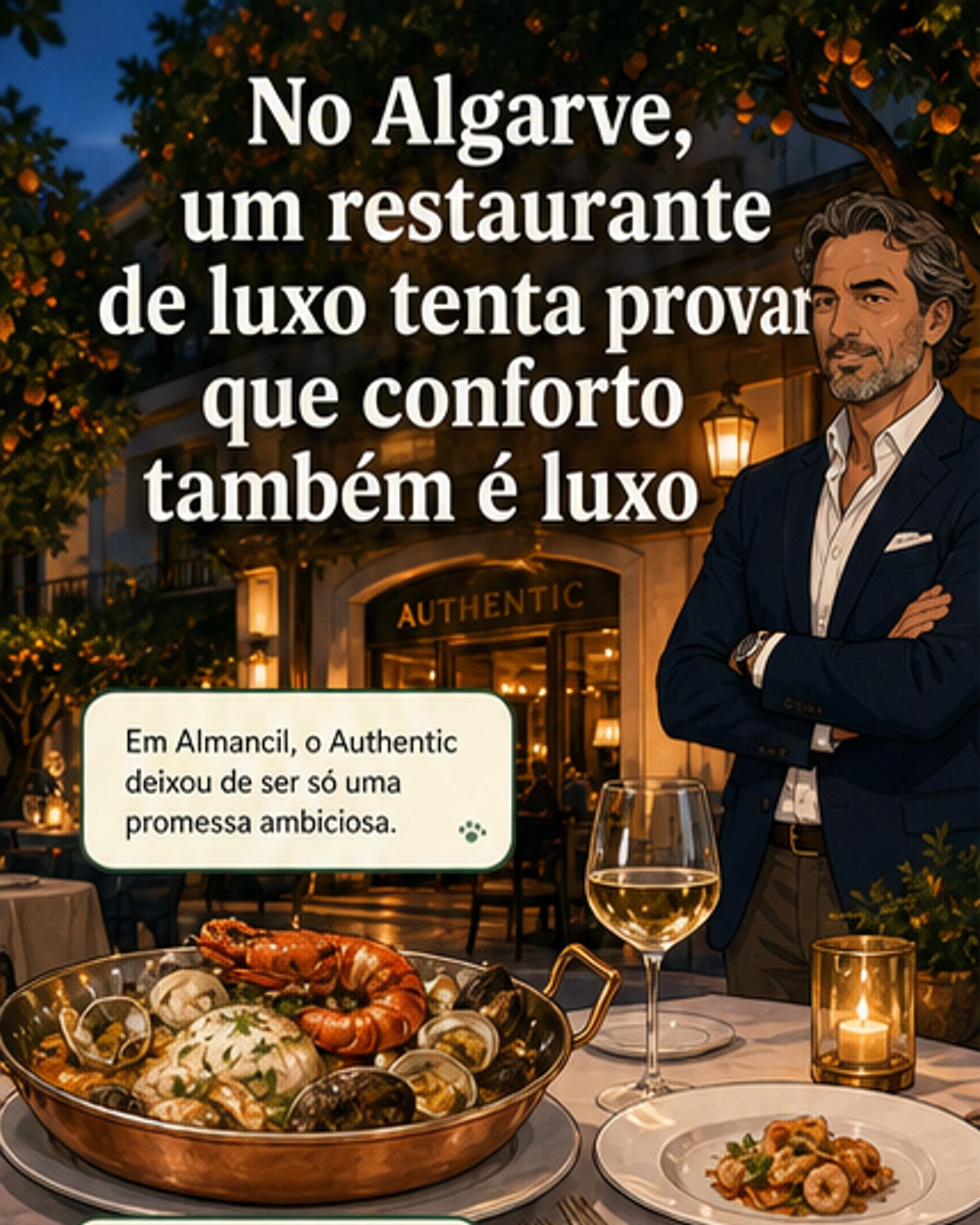 O luxo é comer o que se quer