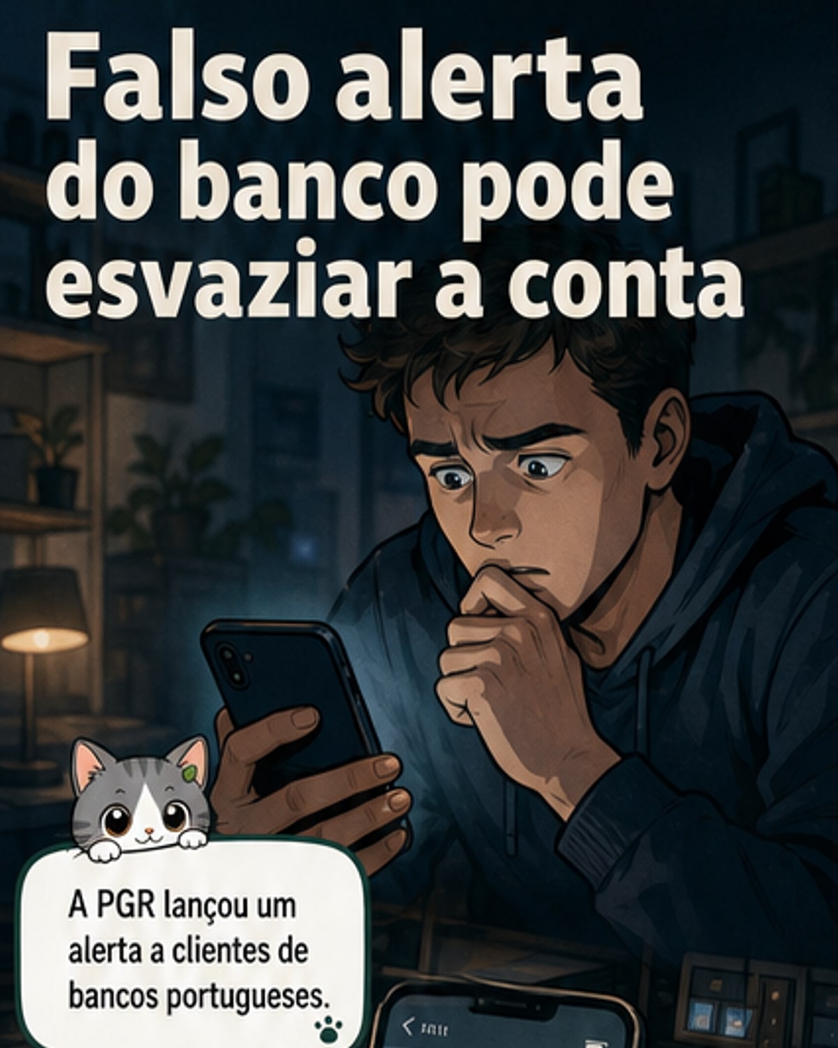 Falsos agentes bancários em campanha de phishing